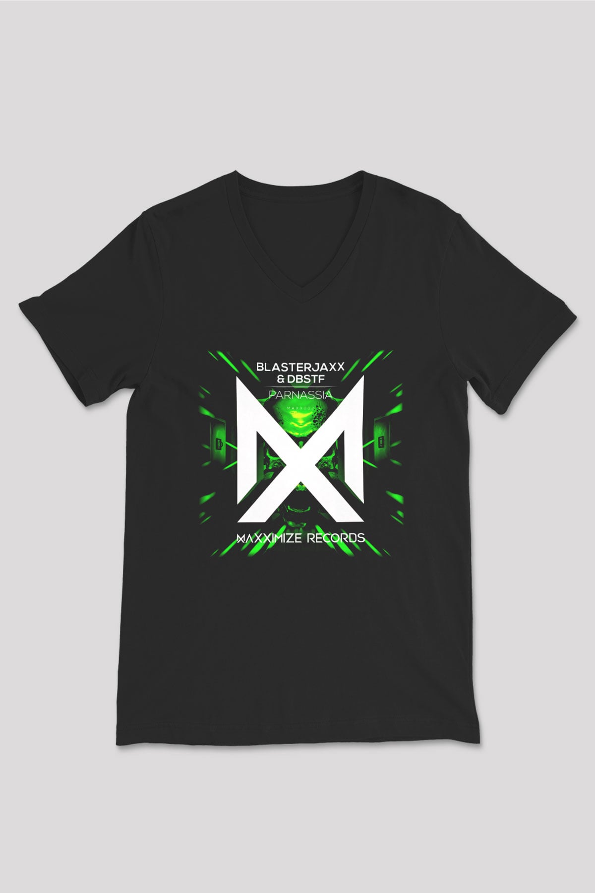 Blasterjaxx Siyah Unisex V Yaka Tişört T-Shirt