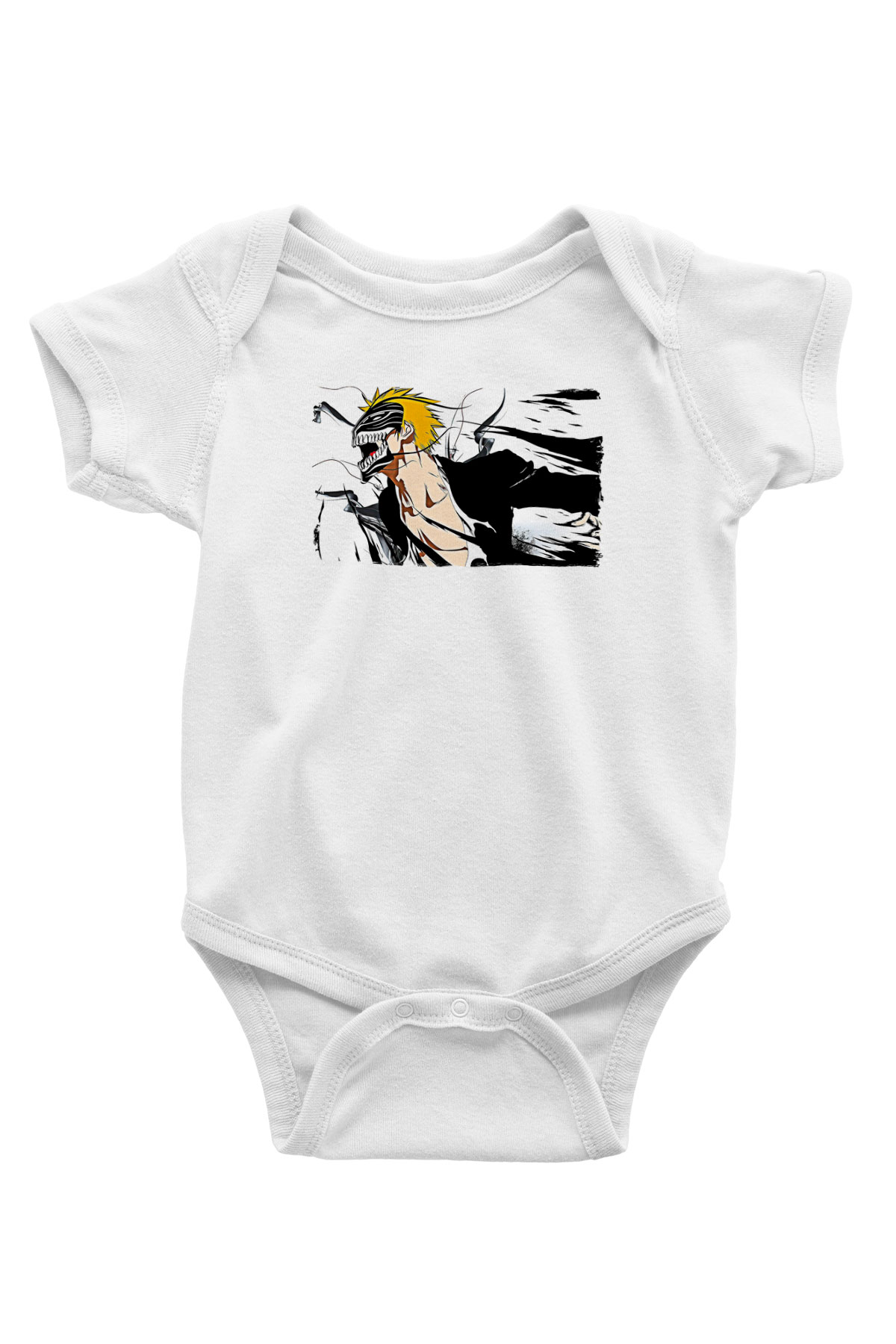 Bleach Baskılı Beyaz Unisex Bebek Body - Zıbın