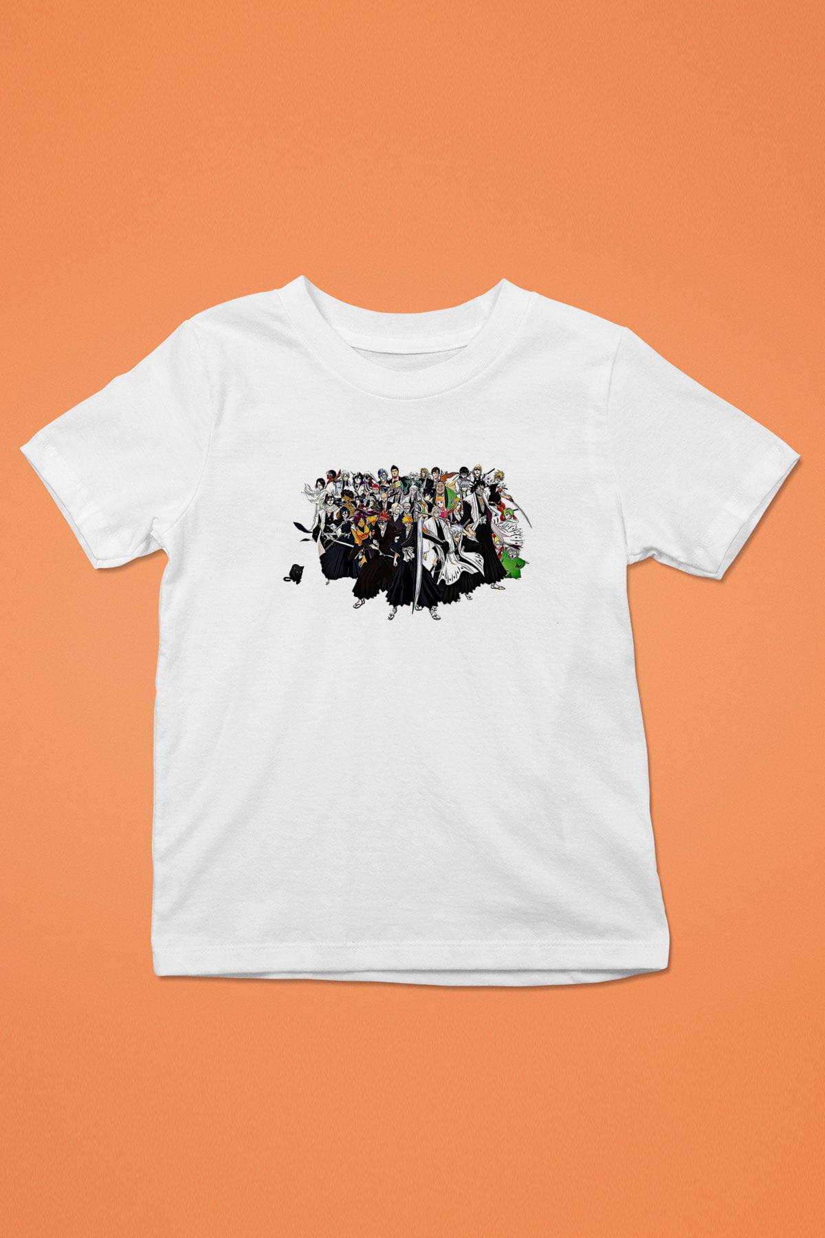 Bleach Baskılı Beyaz Unisex Beyaz Çocuk Tişört - Tshirt