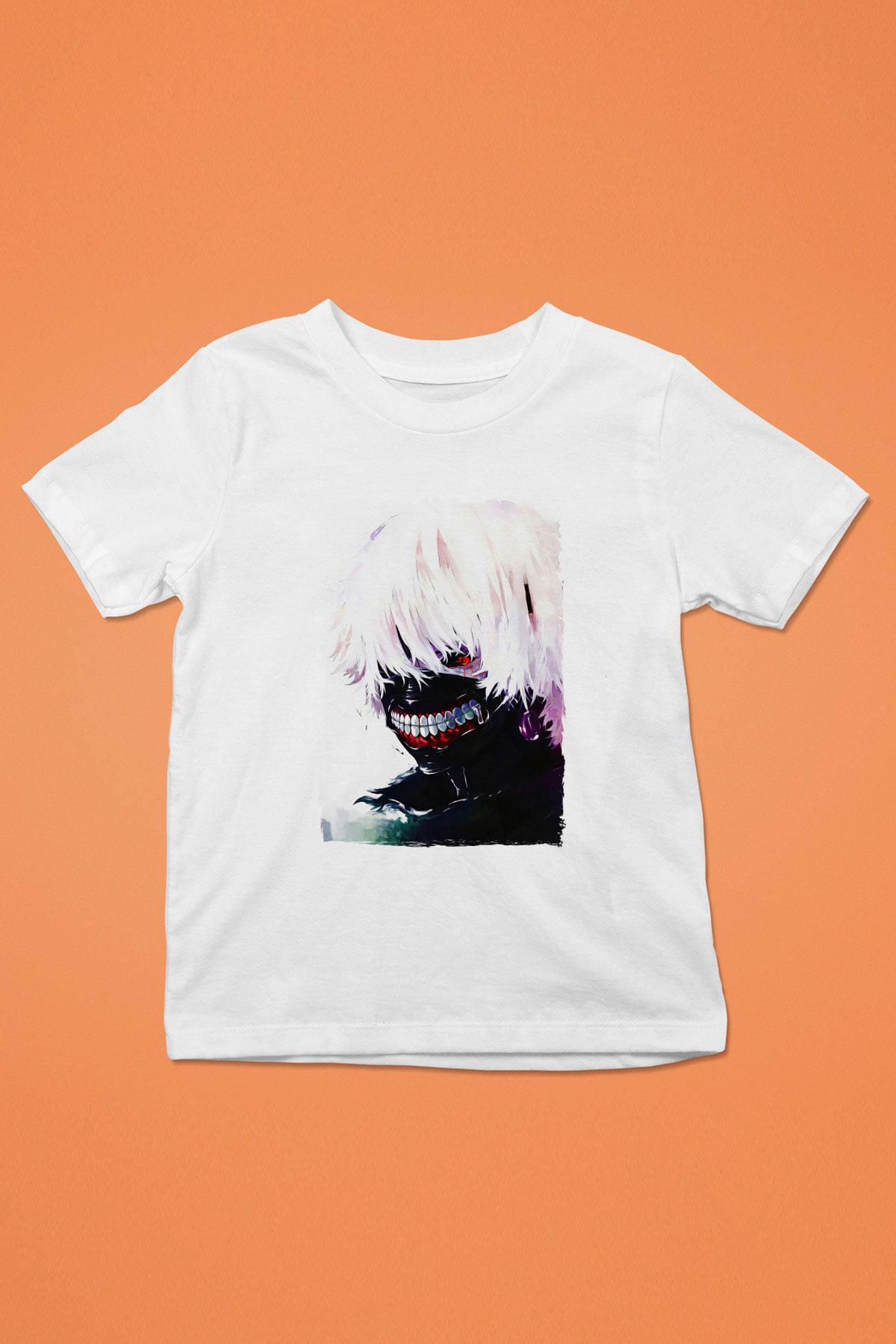 Bleach Baskılı Beyaz Unisex Beyaz Çocuk Tişört - Tshirt