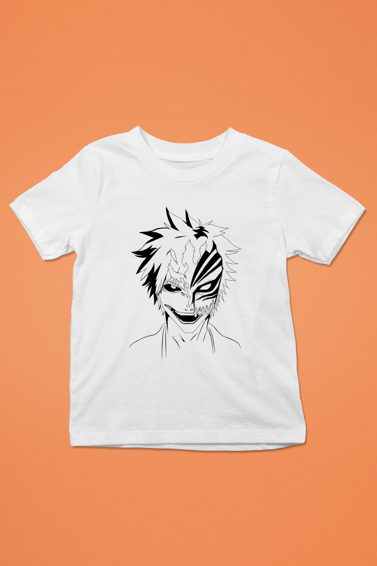 Bleach Baskılı Beyaz Unisex Beyaz Çocuk Tişört - Tshirt