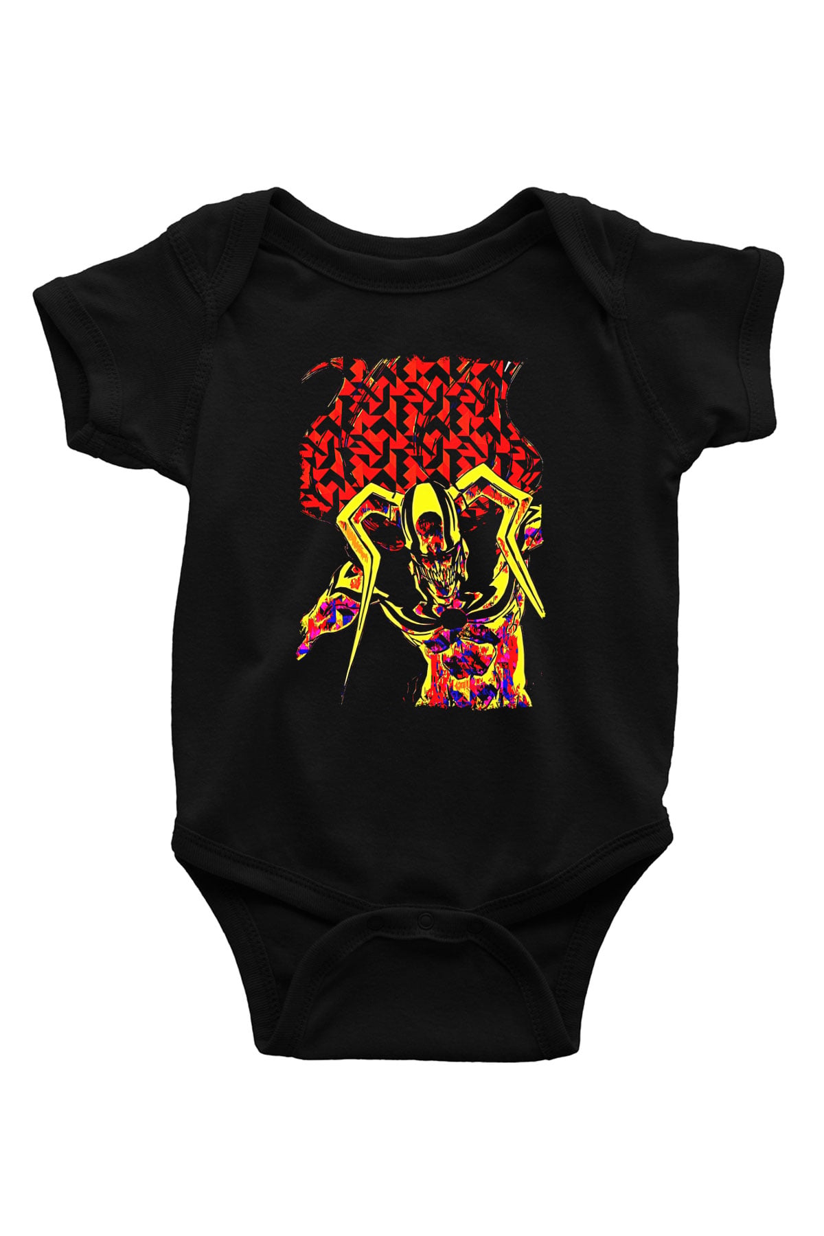 Bleach Baskılı Unisex Siyah Bebek Body - Zıbın