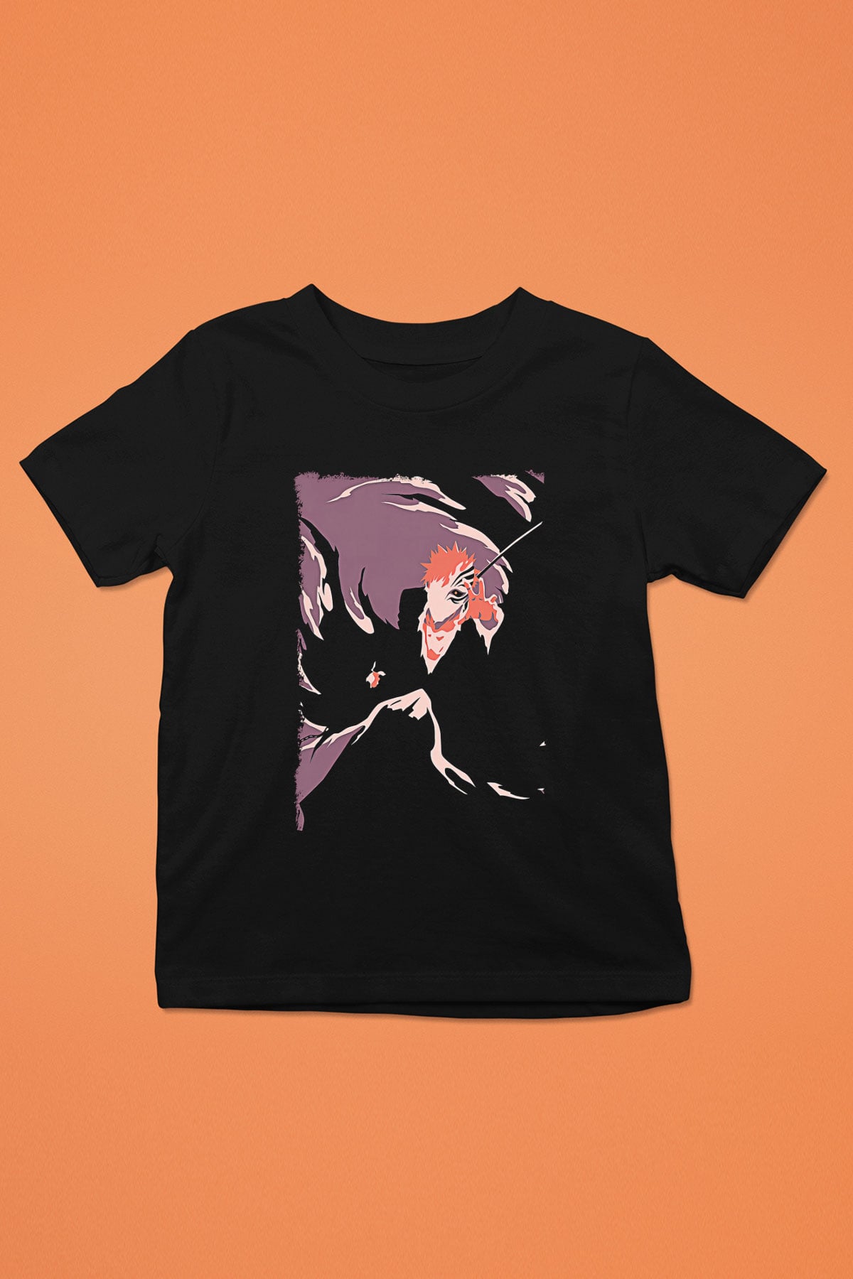 Bleach Baskılı Unisex Siyah Çocuk Tişört - Tshirt