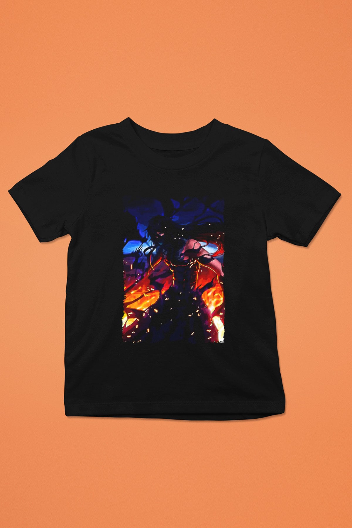 Bleach Baskılı Unisex Siyah Çocuk Tişört - Tshirt