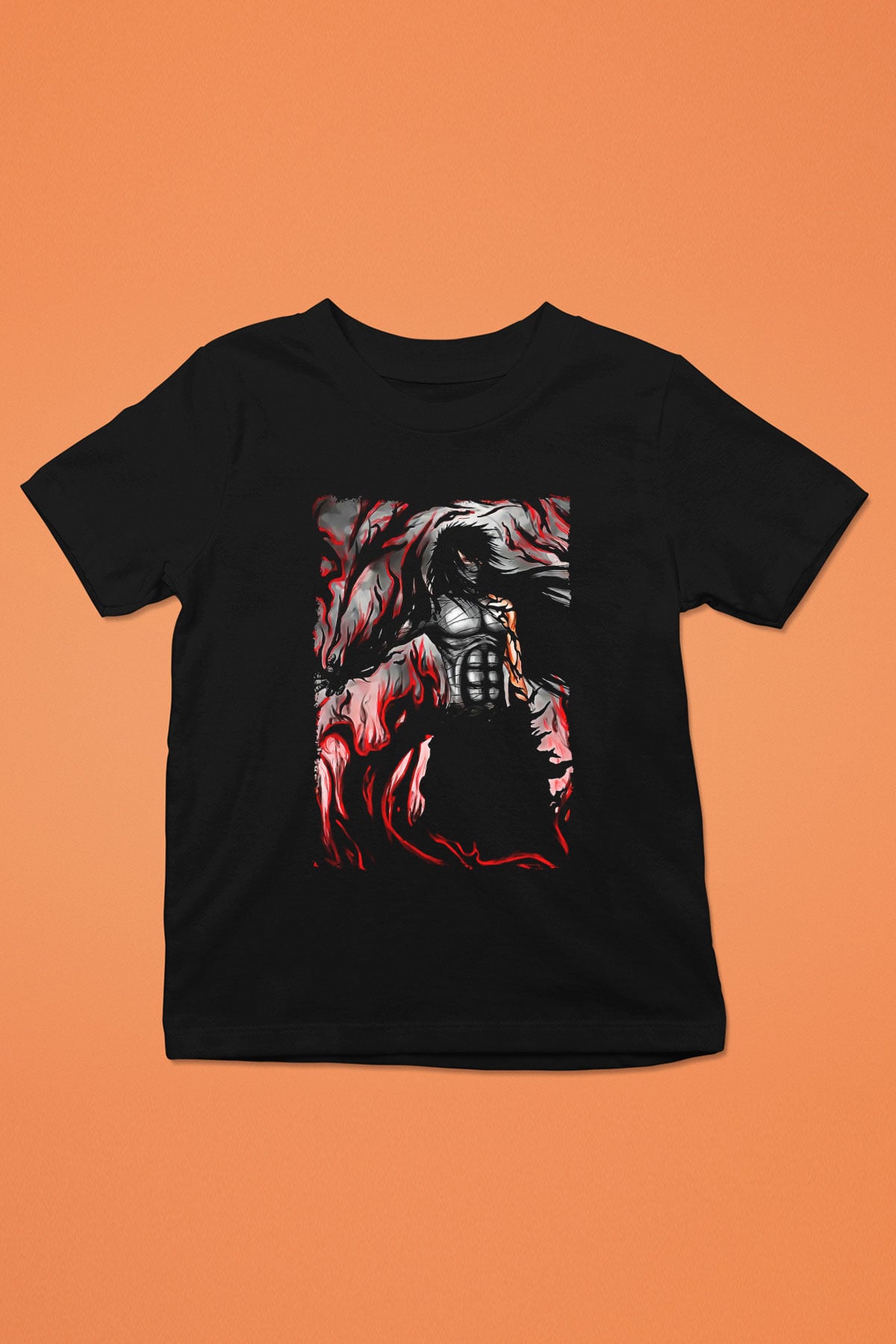 Bleach Baskılı Unisex Siyah Çocuk Tişört - Tshirt