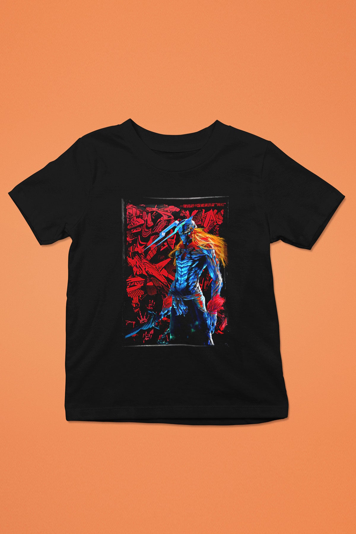 Bleach Baskılı Unisex Siyah Çocuk Tişört - Tshirt