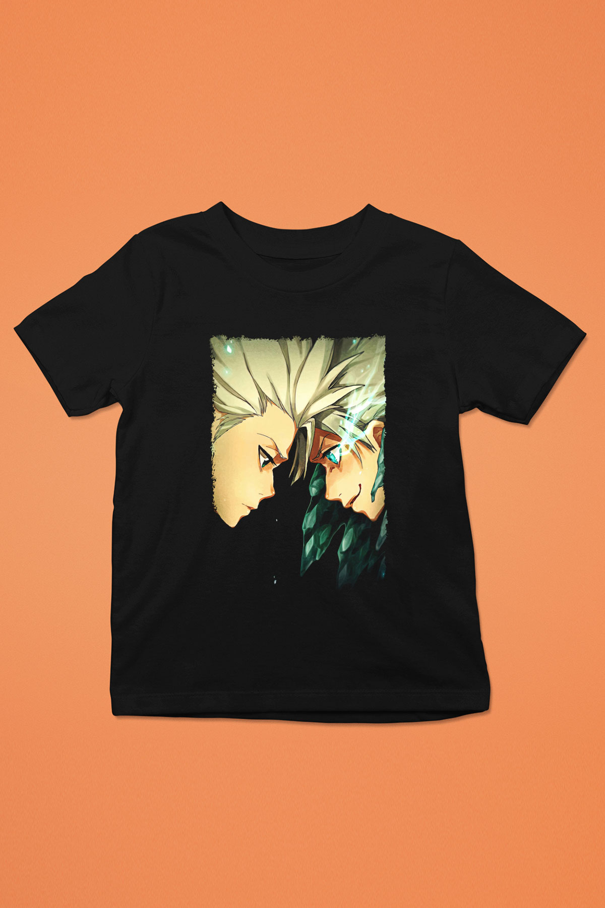 Bleach Baskılı Unisex Siyah Çocuk Tişört - Tshirt