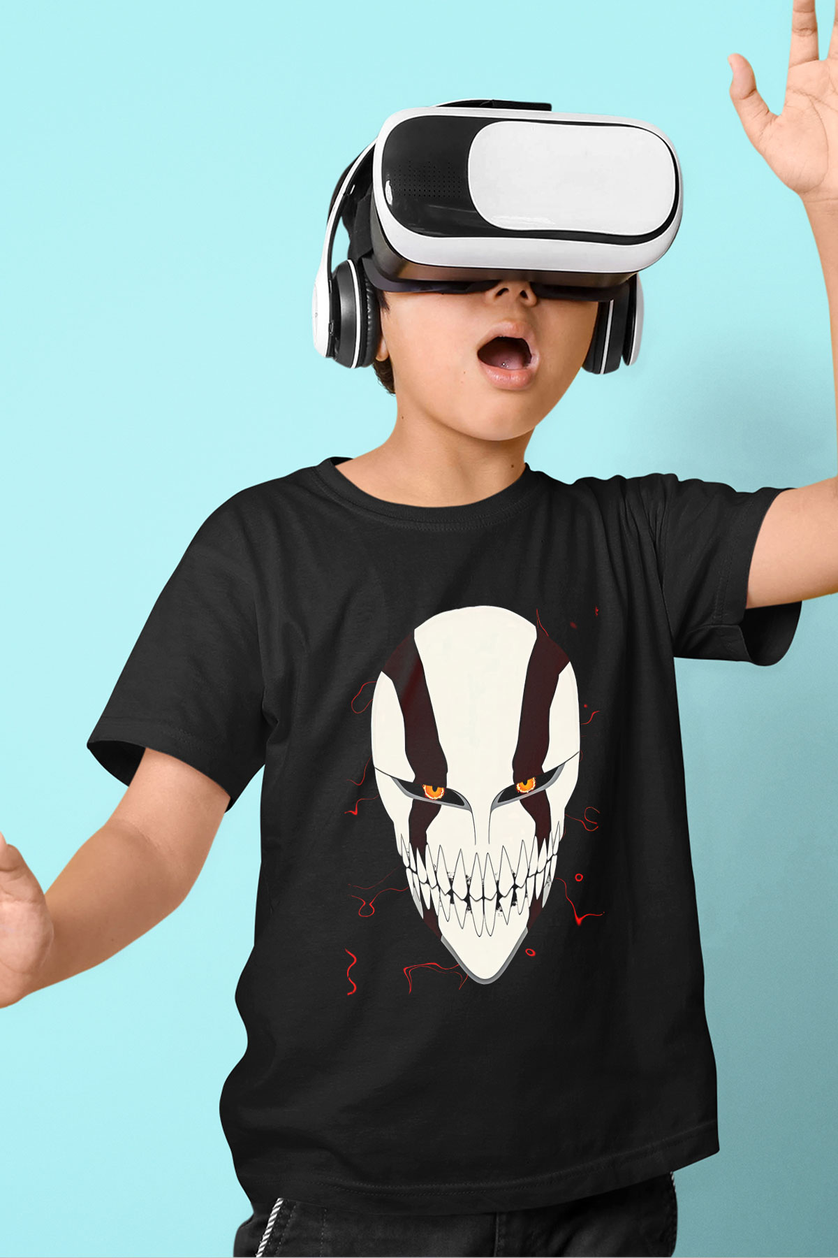 Bleach Baskılı Unisex Siyah Çocuk Tişört - Tshirt