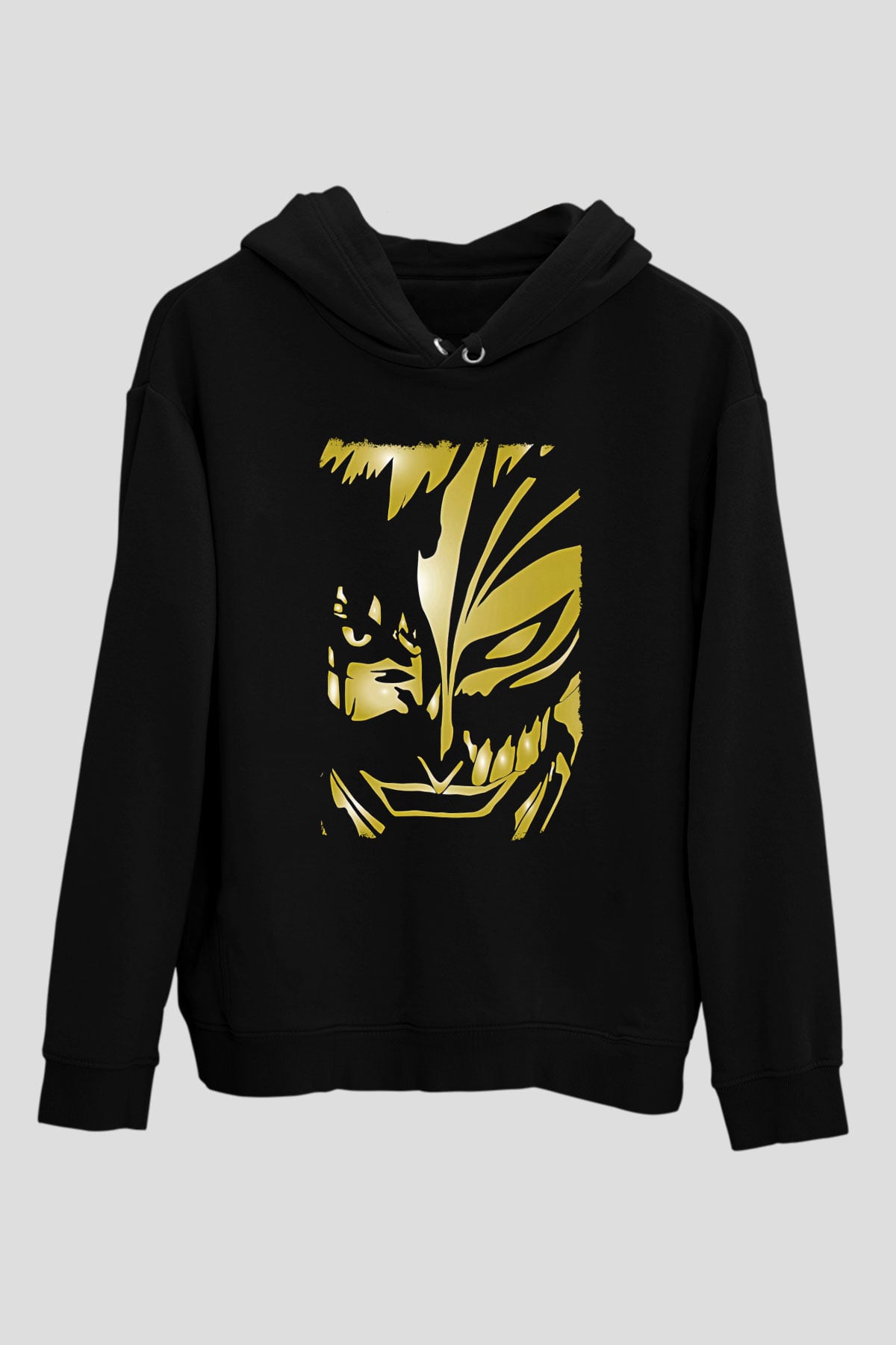 Bleach Baskılı Unisex Siyah Hoodie