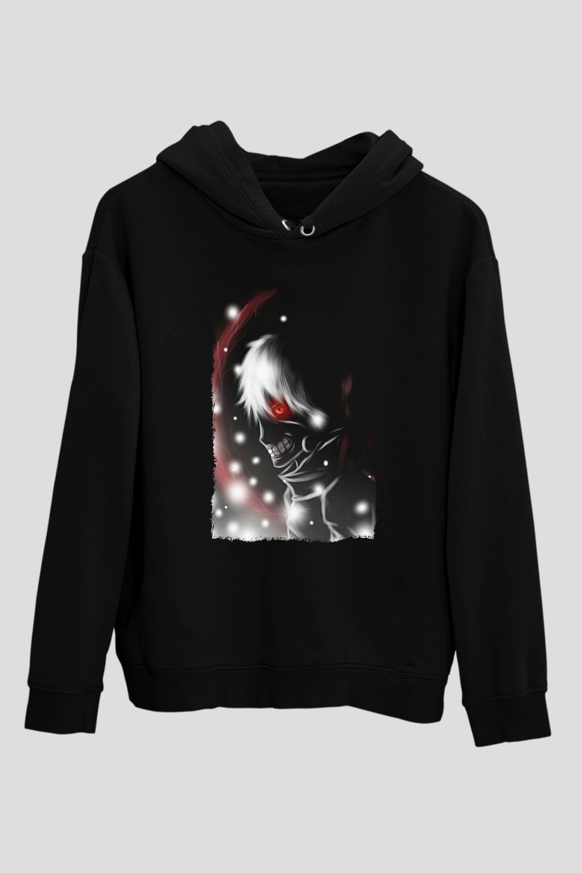 Bleach Baskılı Unisex Siyah Hoodie