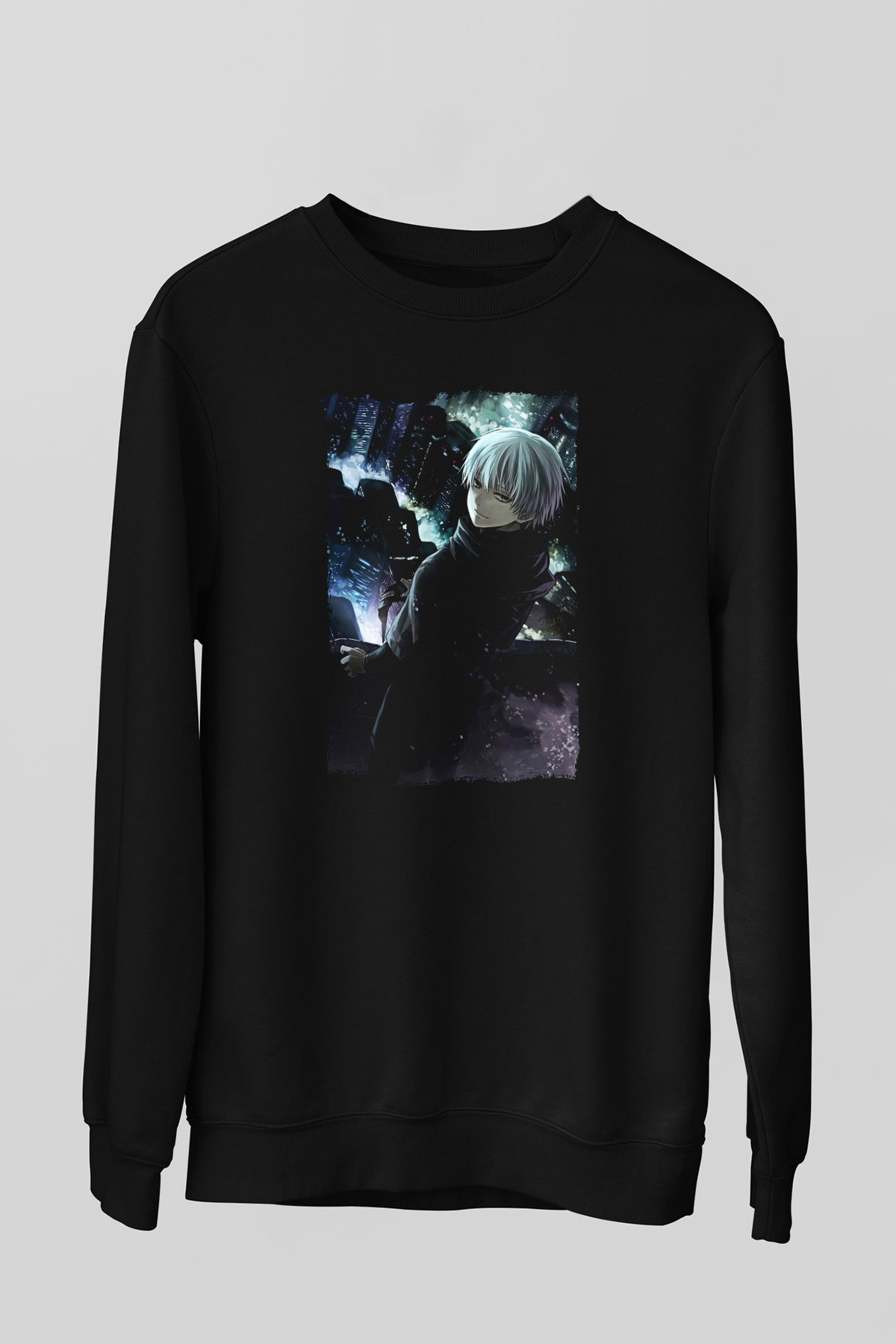 Bleach Baskılı Unisex Siyah Sweatshirt