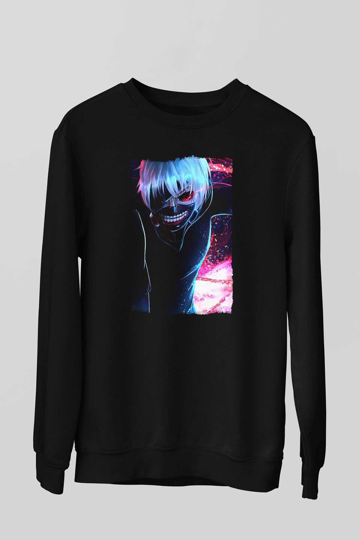 Bleach Baskılı Unisex Siyah Sweatshirt