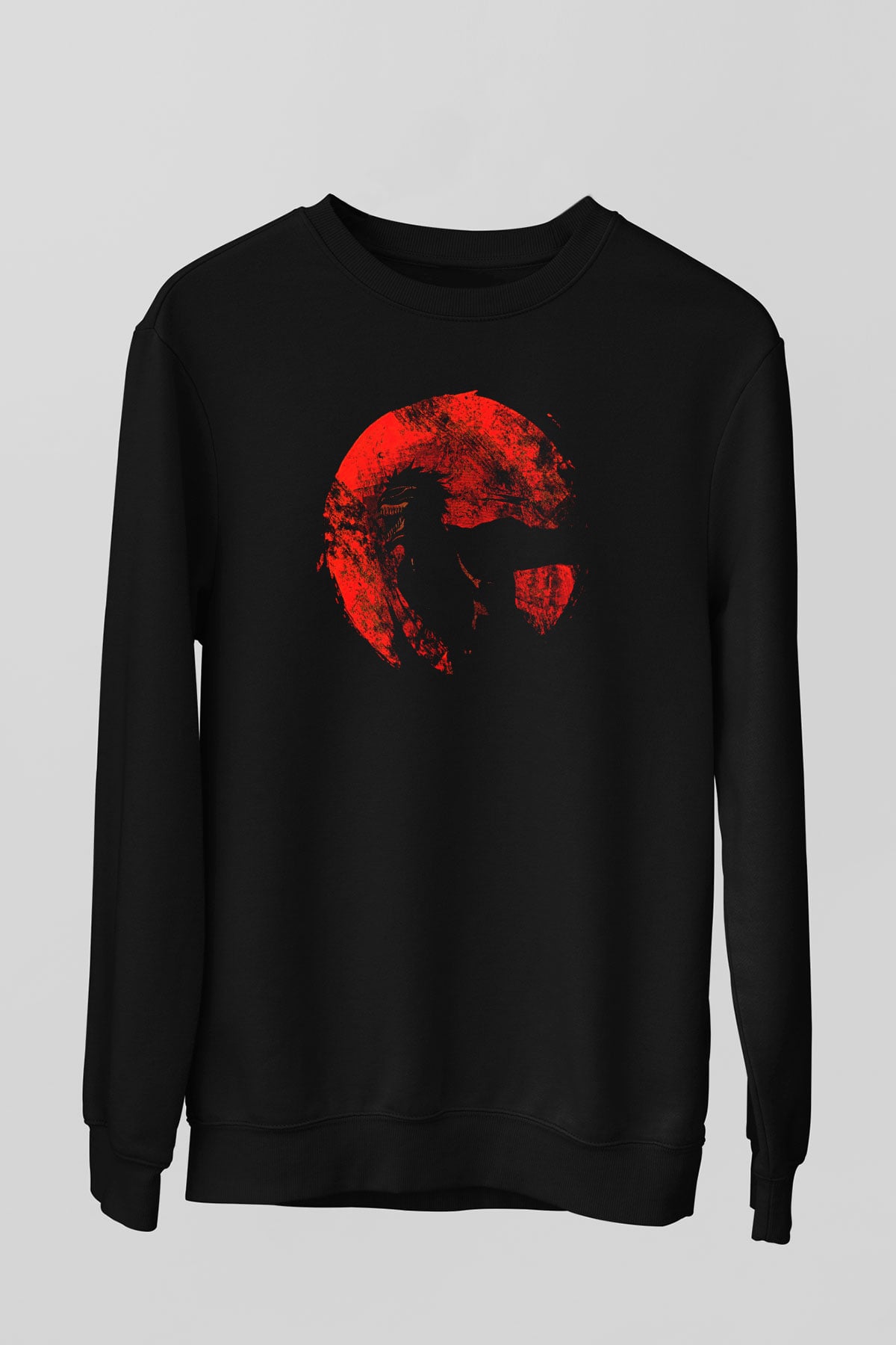 Bleach Baskılı Unisex Siyah Sweatshirt