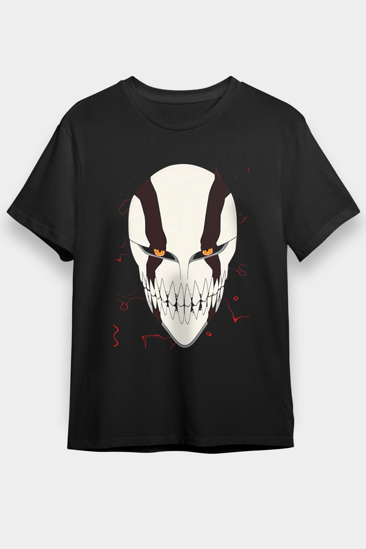Bleach Baskılı Unisex Siyah Tişört - Tshirt