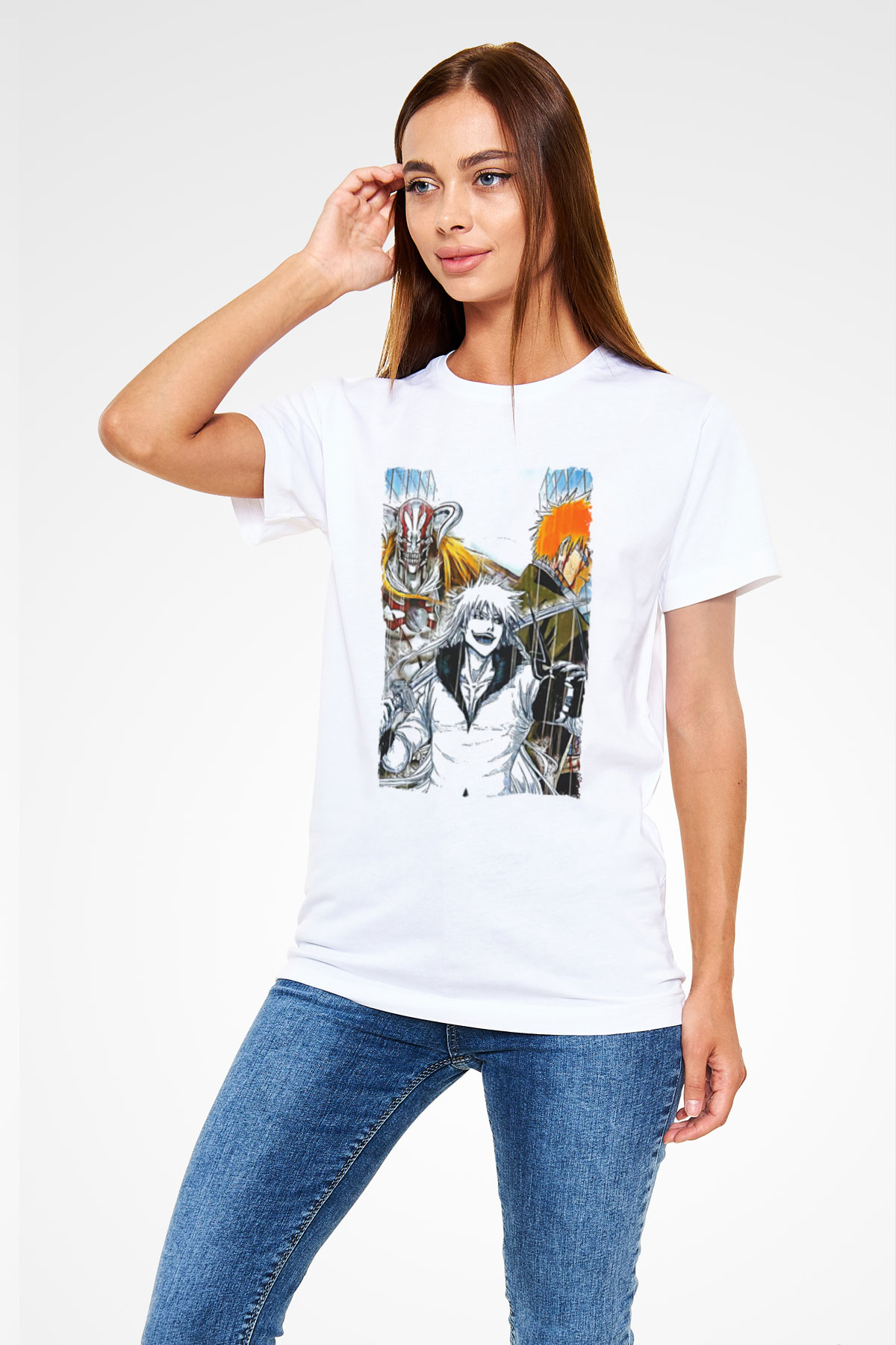Bleach Unisex Baskılı Beyaz Tişört - Tshirt