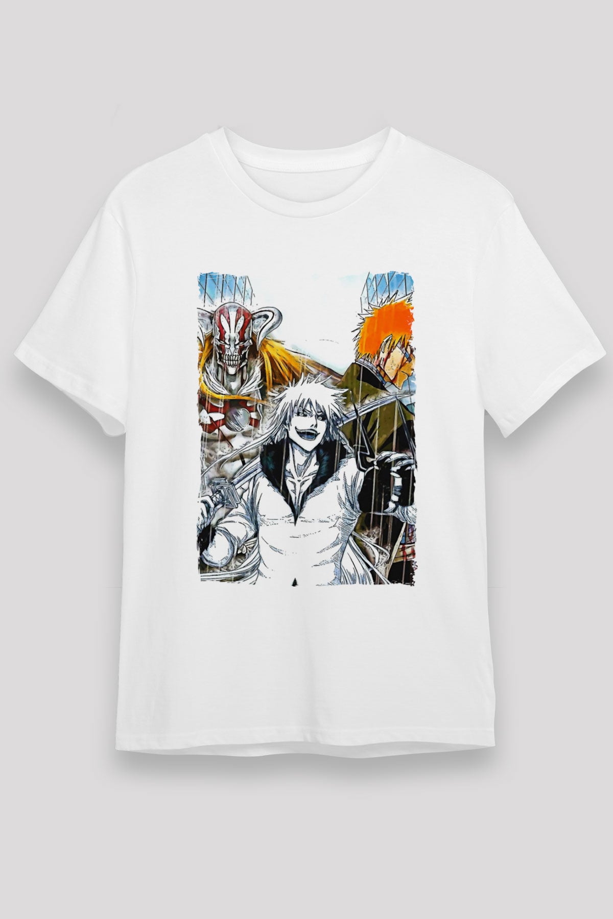 Bleach Unisex Baskılı Beyaz Tişört - Tshirt