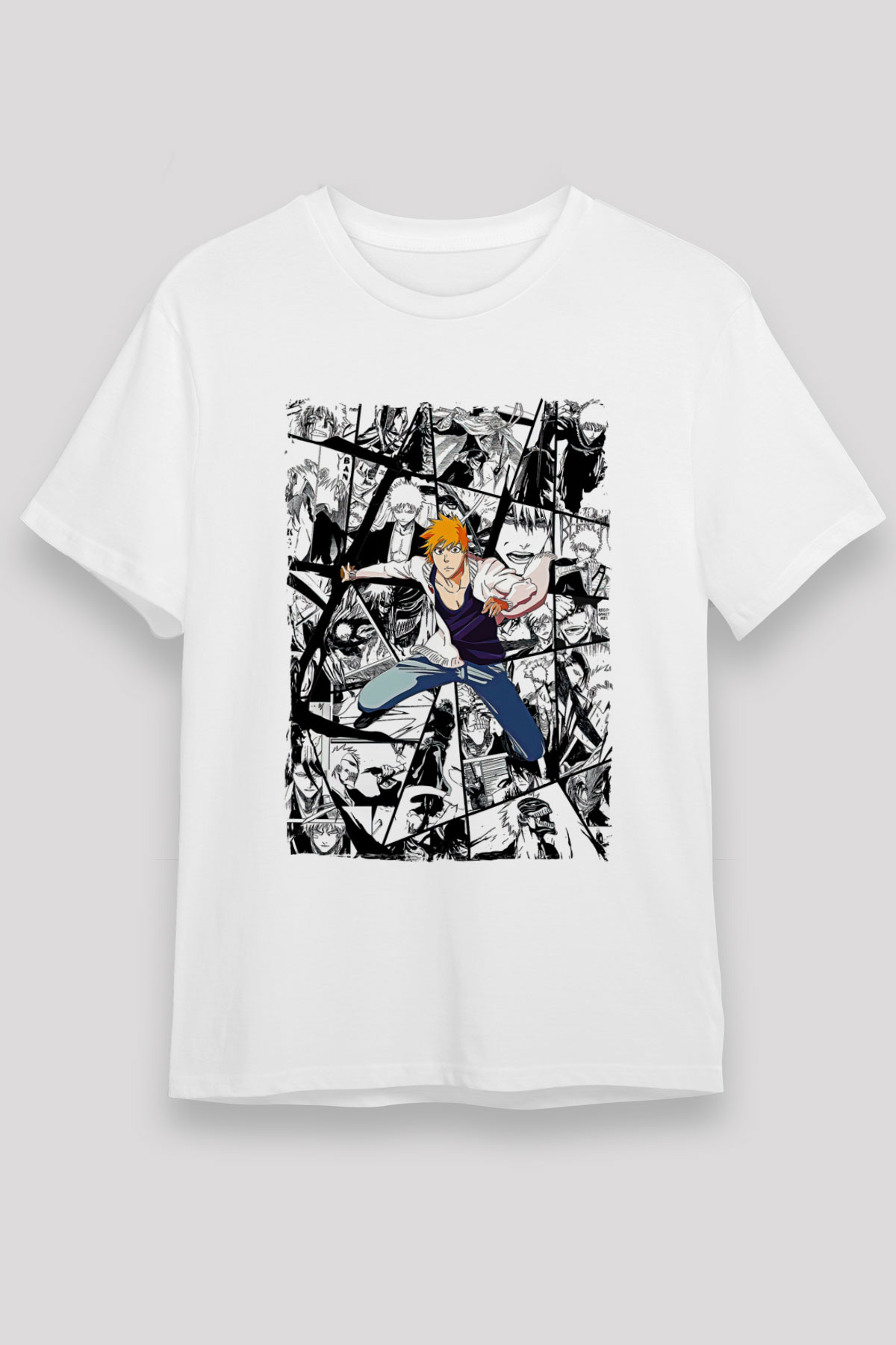 Bleach Unisex Baskılı Beyaz Tişört - Tshirt