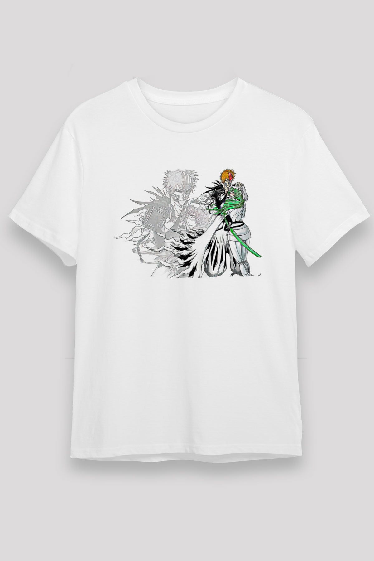 Bleach Unisex Baskılı Beyaz Tişört - Tshirt