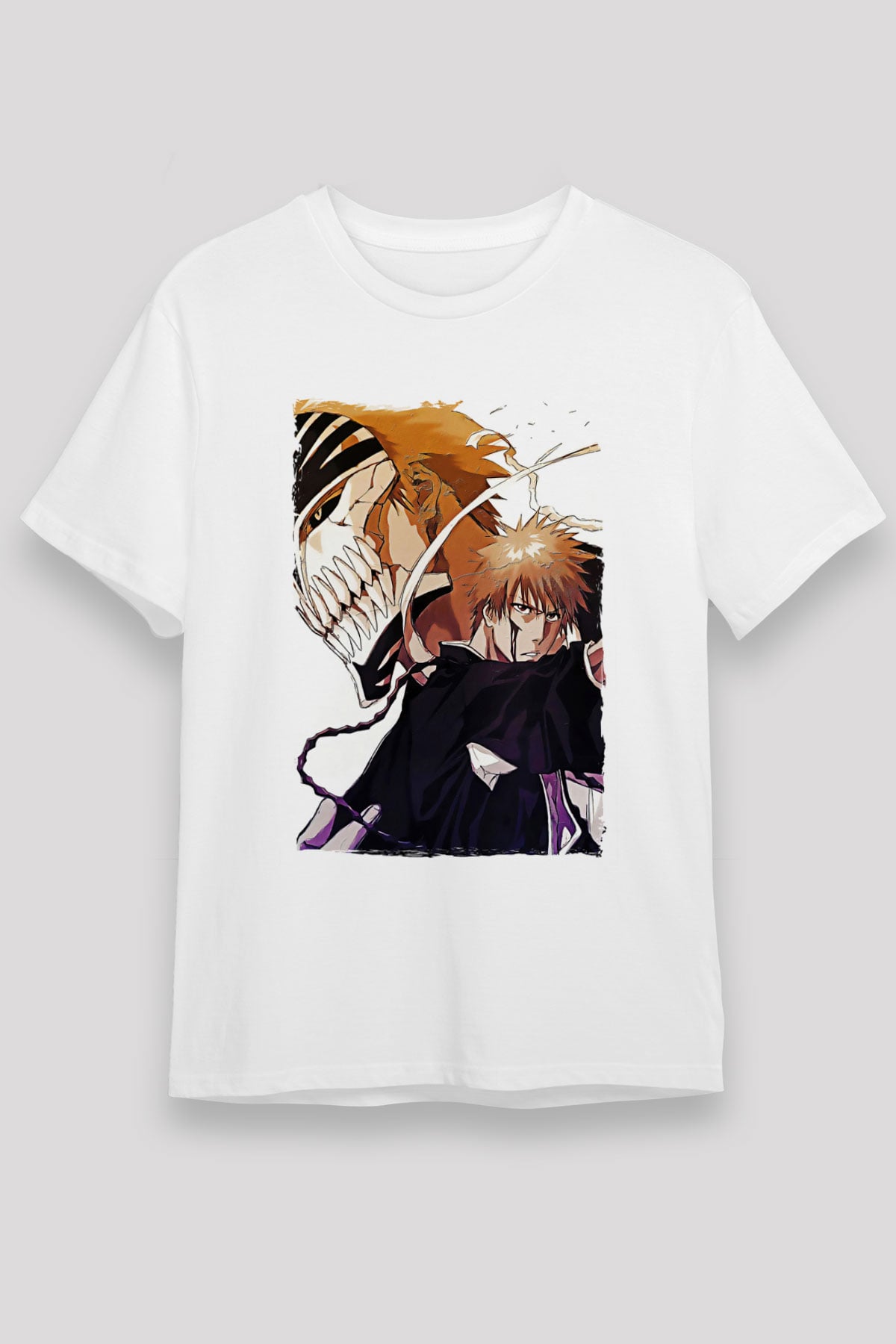 Bleach Unisex Baskılı Beyaz Tişört - Tshirt