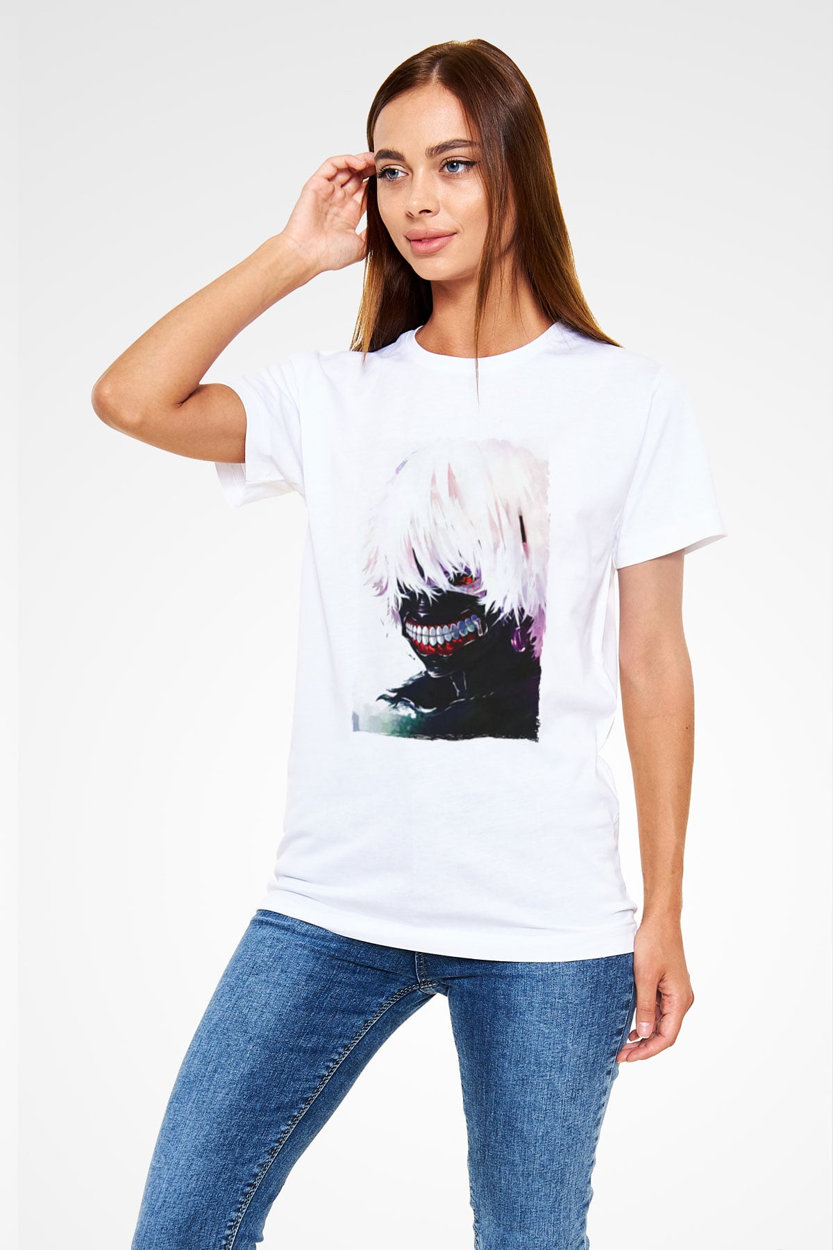 Bleach Unisex Baskılı Beyaz Tişört - Tshirt