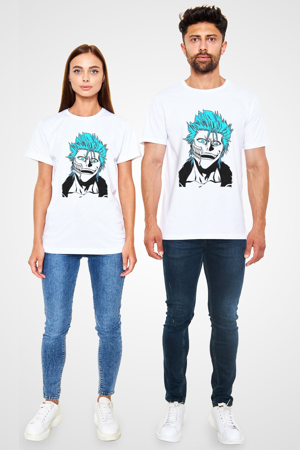 Bleach Unisex Baskılı Beyaz Tişört - Tshirt