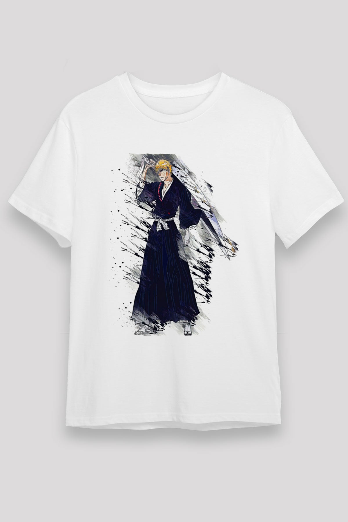 Bleach Unisex Baskılı Beyaz Tişört - Tshirt