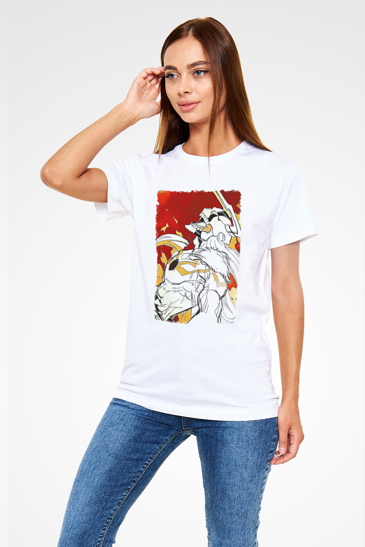 Bleach Unisex Baskılı Beyaz Tişört - Tshirt