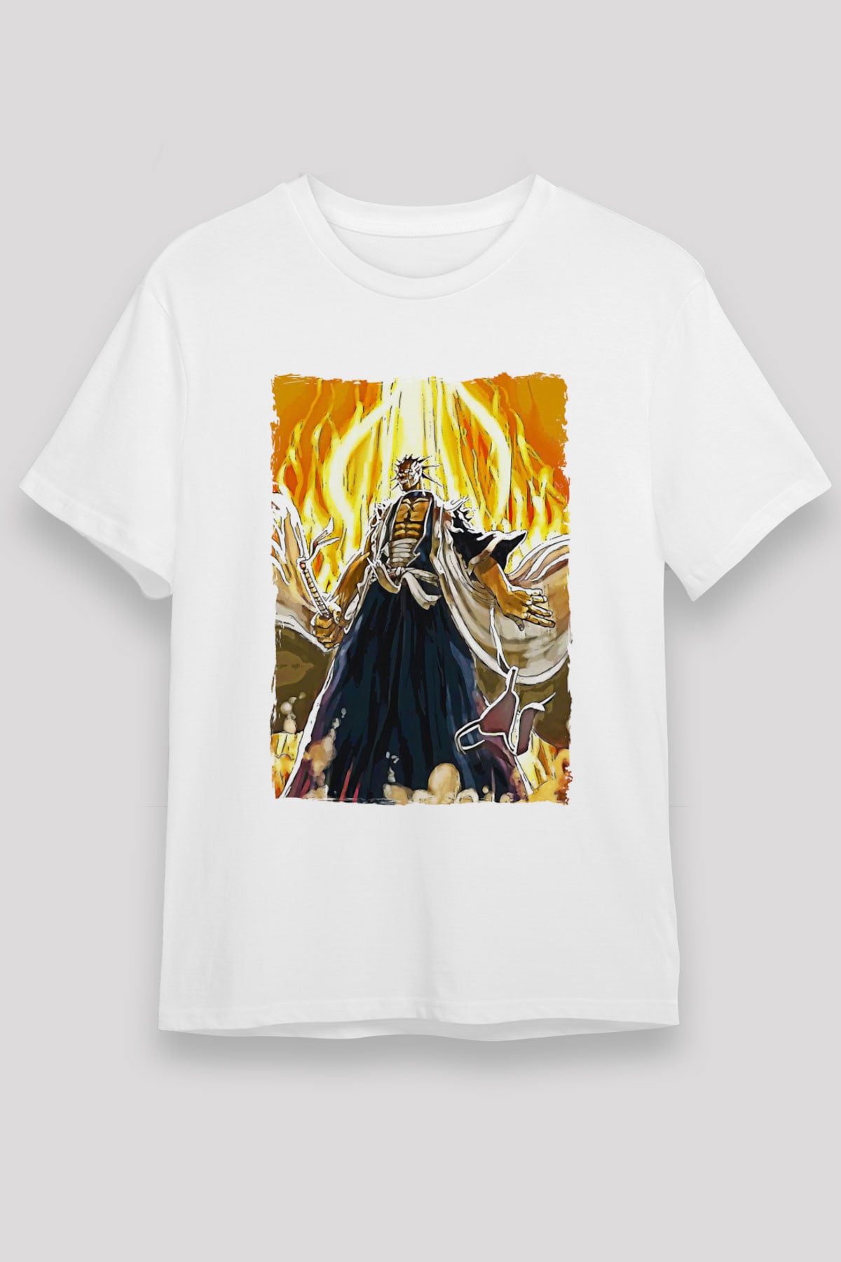 Bleach Unisex Baskılı Beyaz Tişört - Tshirt