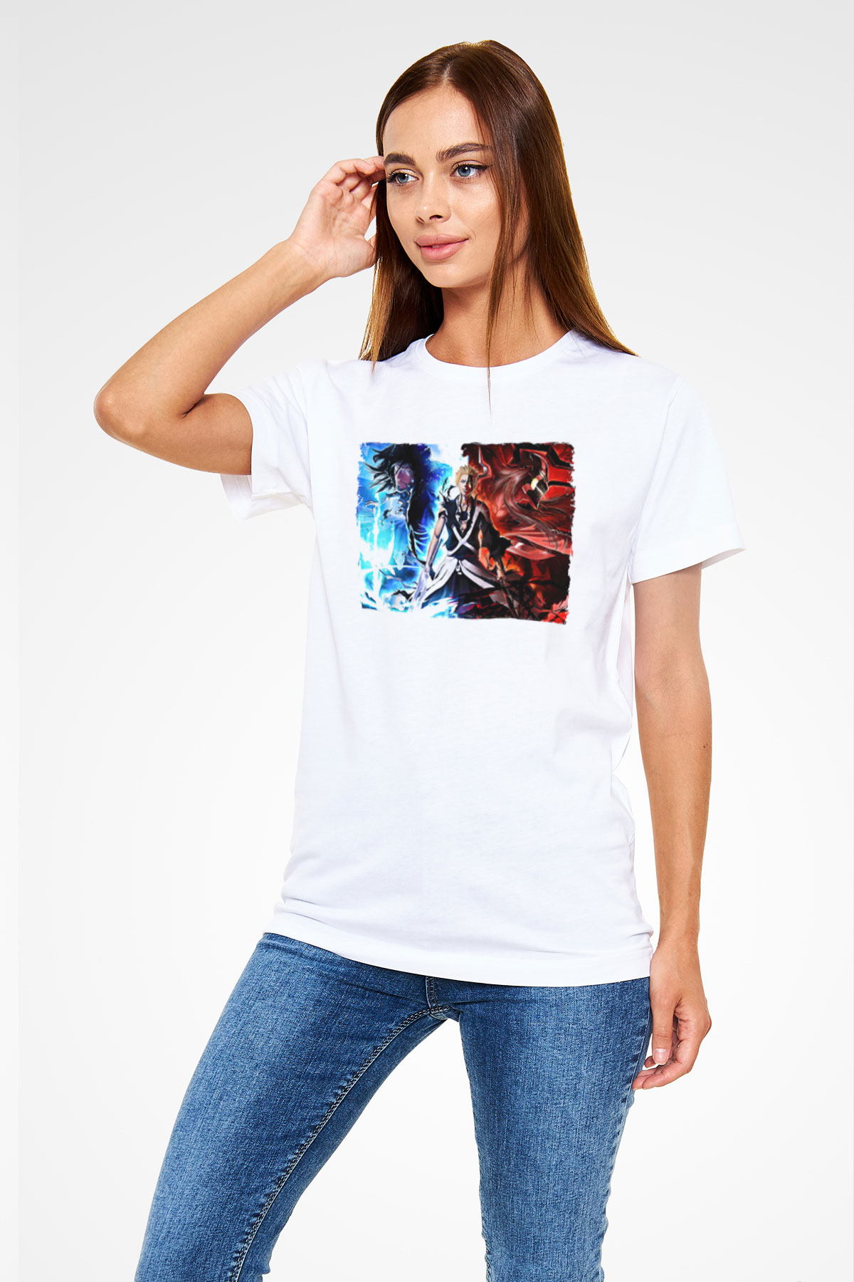Bleach Unisex Baskılı Beyaz Tişört - Tshirt