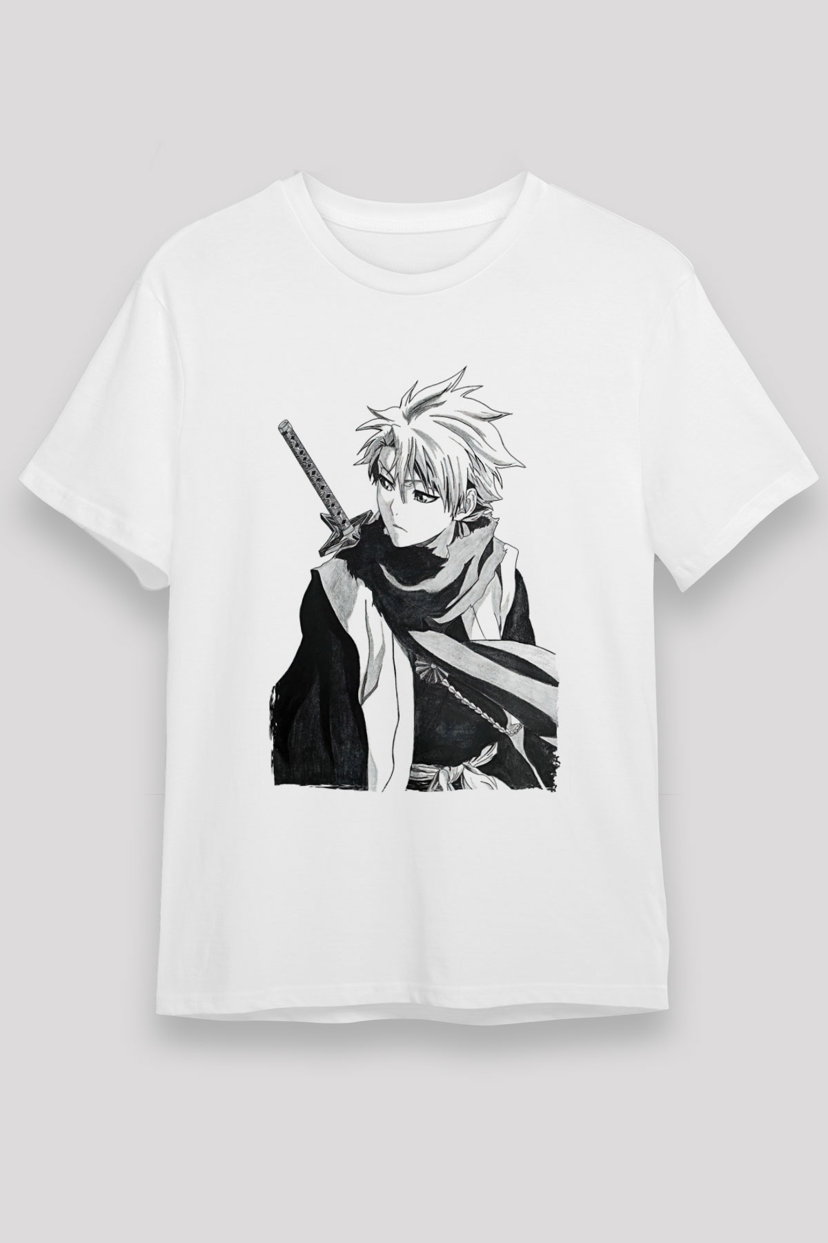 Bleach Unisex Baskılı Beyaz Tişört - Tshirt