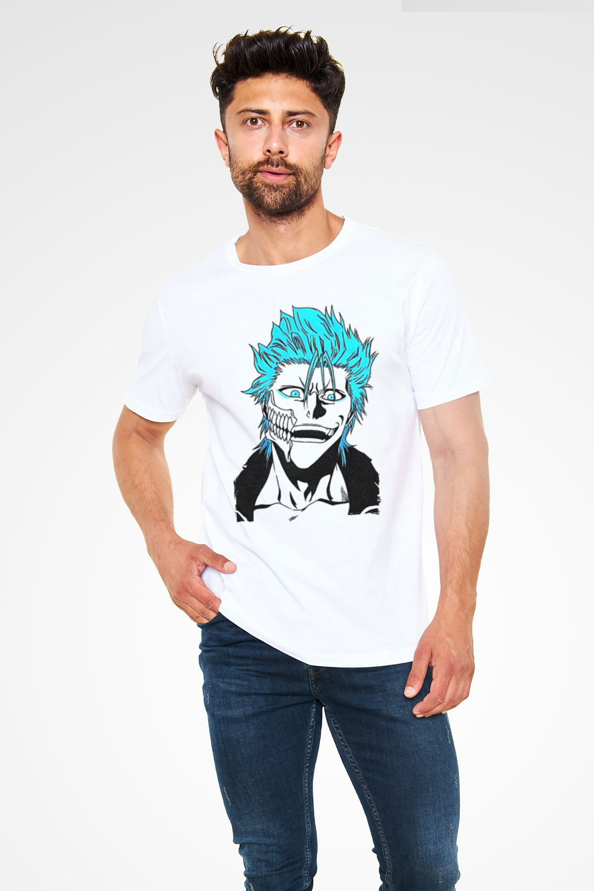 Bleach Unisex Baskılı Beyaz Tişört - Tshirt