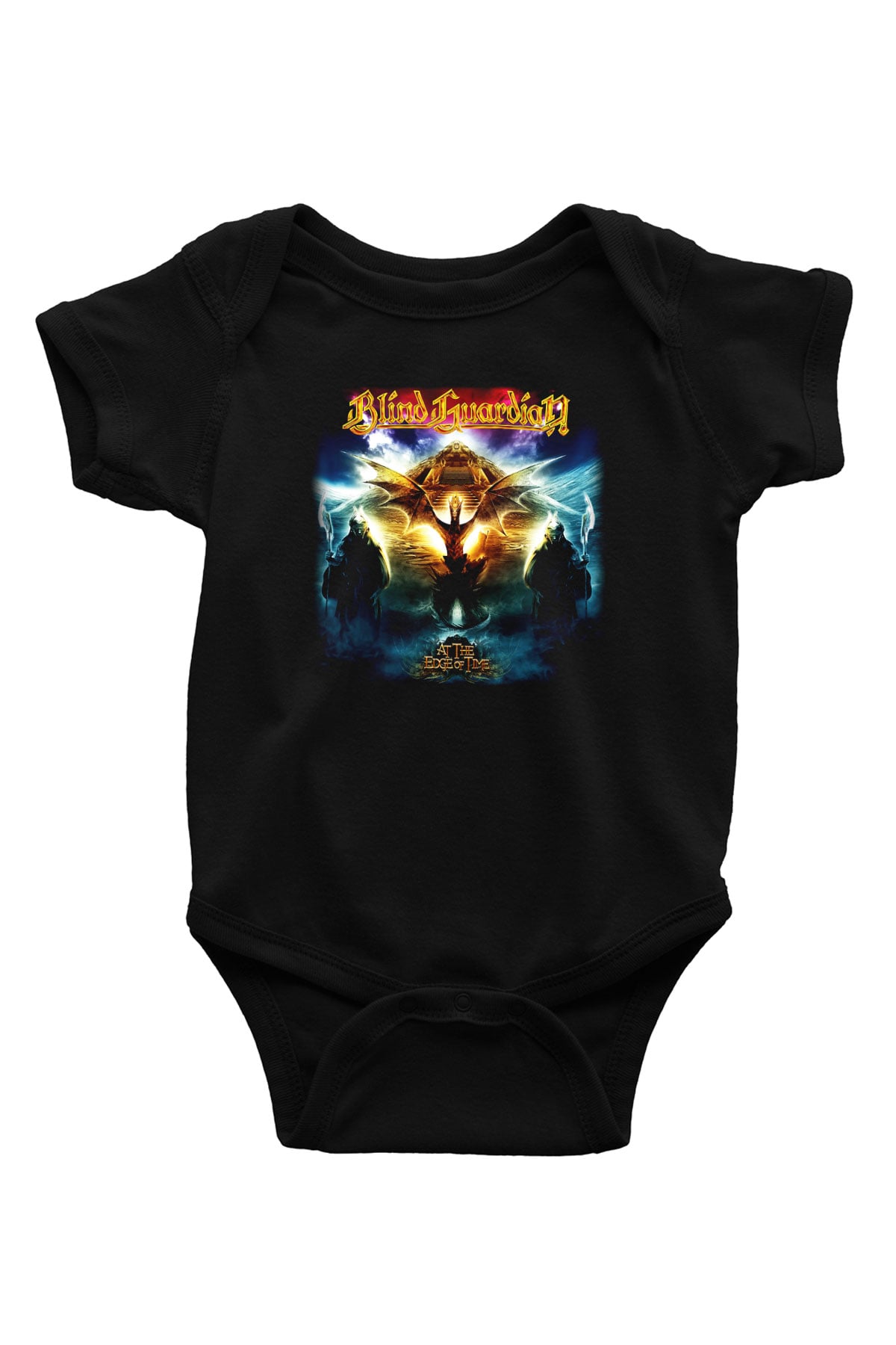 Blind Guardian Baskılı Siyah Bebek Body - Zıbın