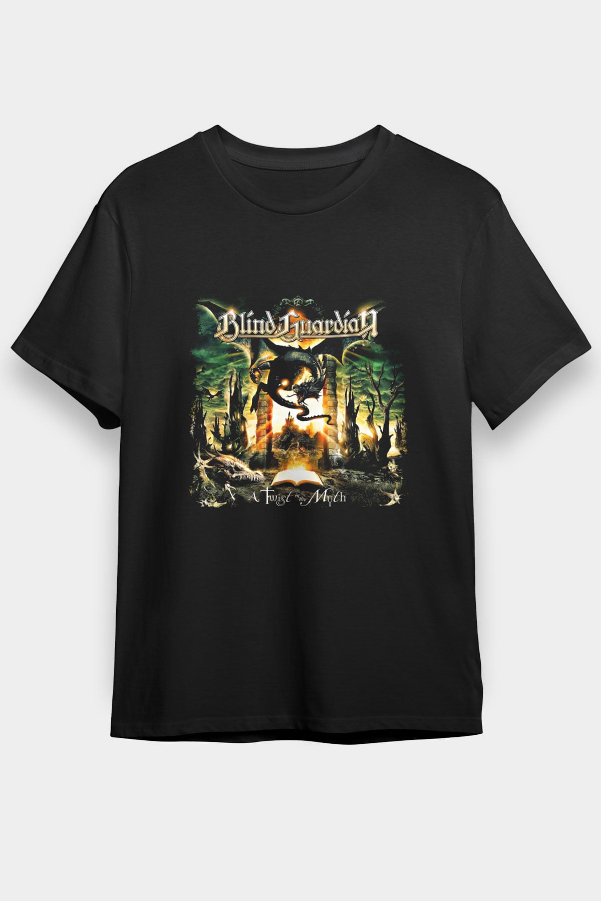 Blind Guardian Baskılı Unisex Siyah Tişört