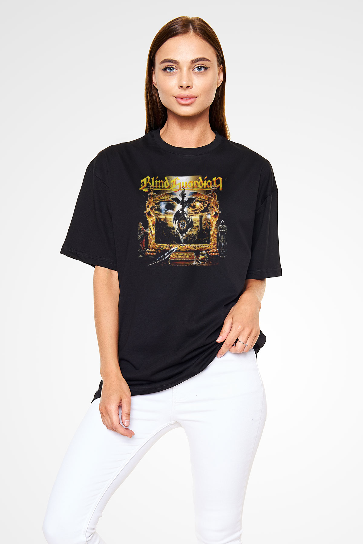Blind Guardian Siyah Unisex Oversize Tişört T-Shirt