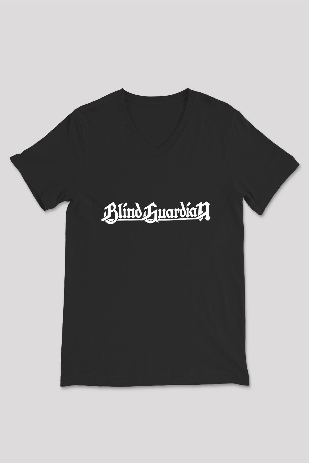 Blind Guardian Siyah Unisex V Yaka Tişört T-Shirt