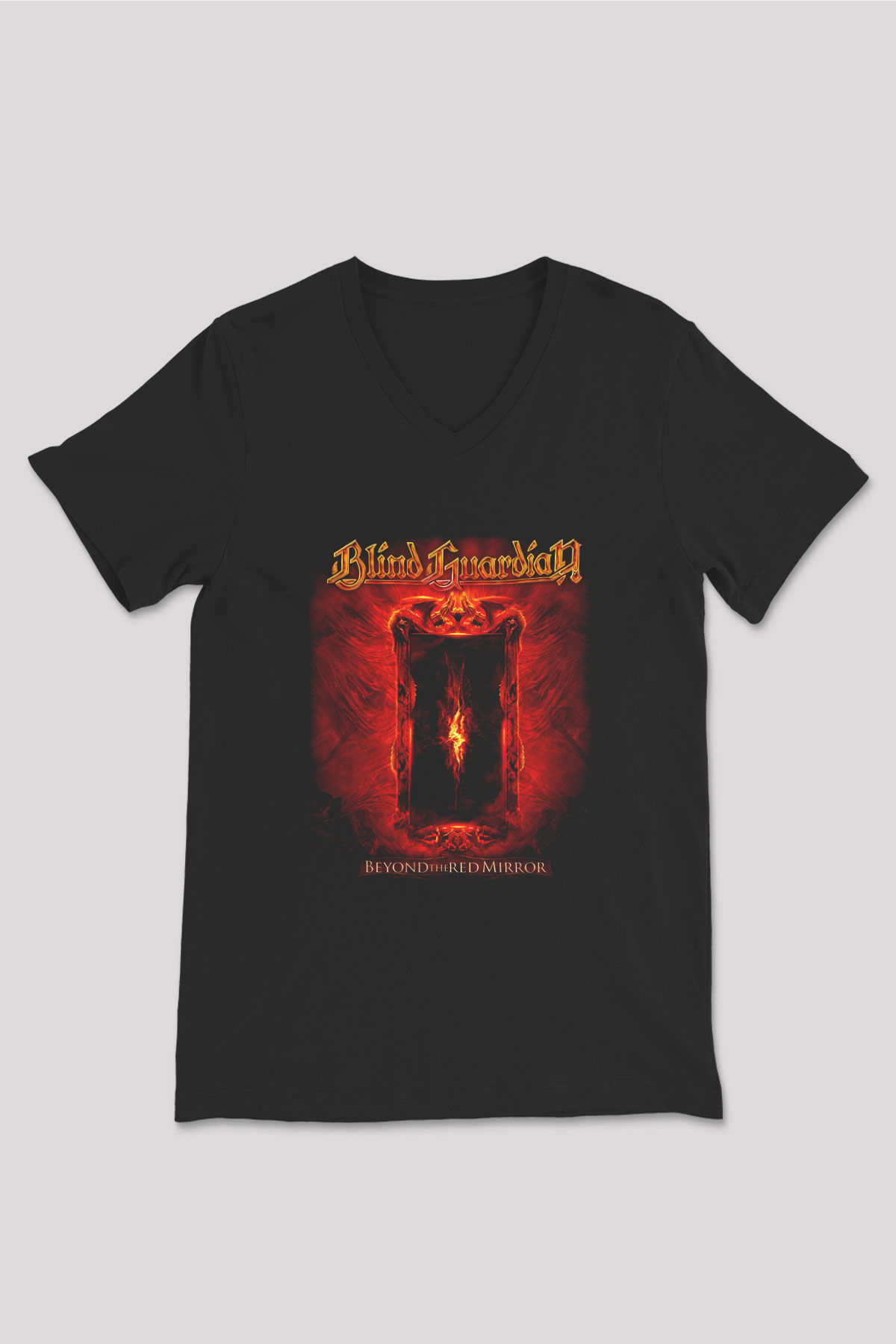 Blind Guardian Siyah Unisex V Yaka Tişört T-Shirt