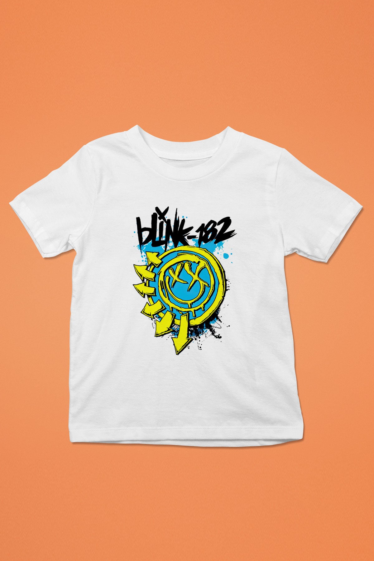 Blink 182 Baskılı Beyaz Unisex Çocuk Tişört