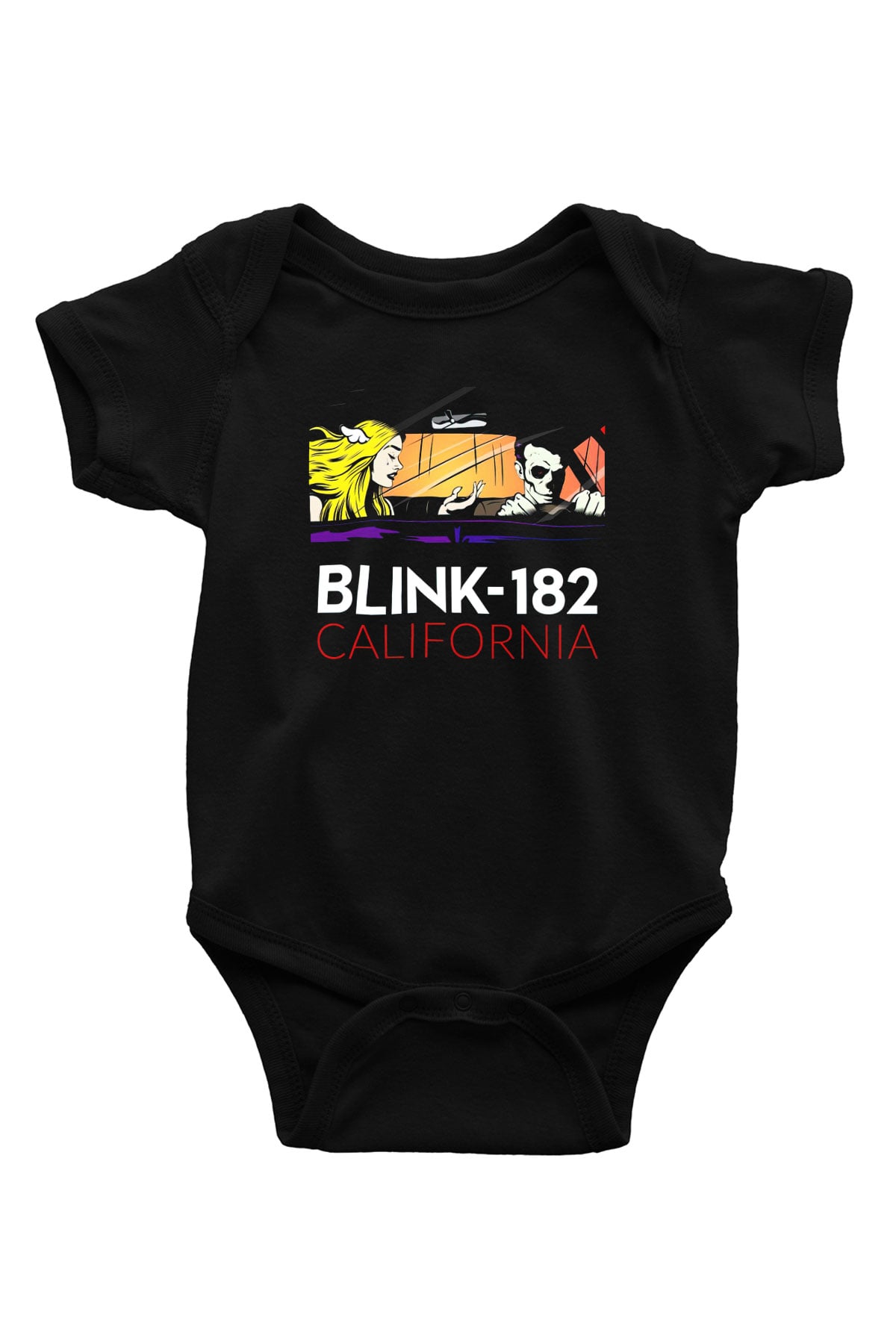 Blink 182 Baskılı Siyah Bebek Body - Zıbın