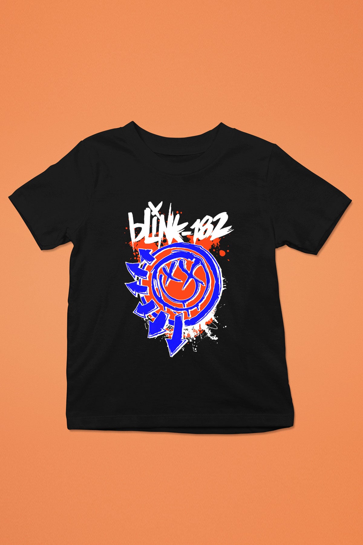 Blink 182 Baskılı Siyah Unisex Çocuk Tişört