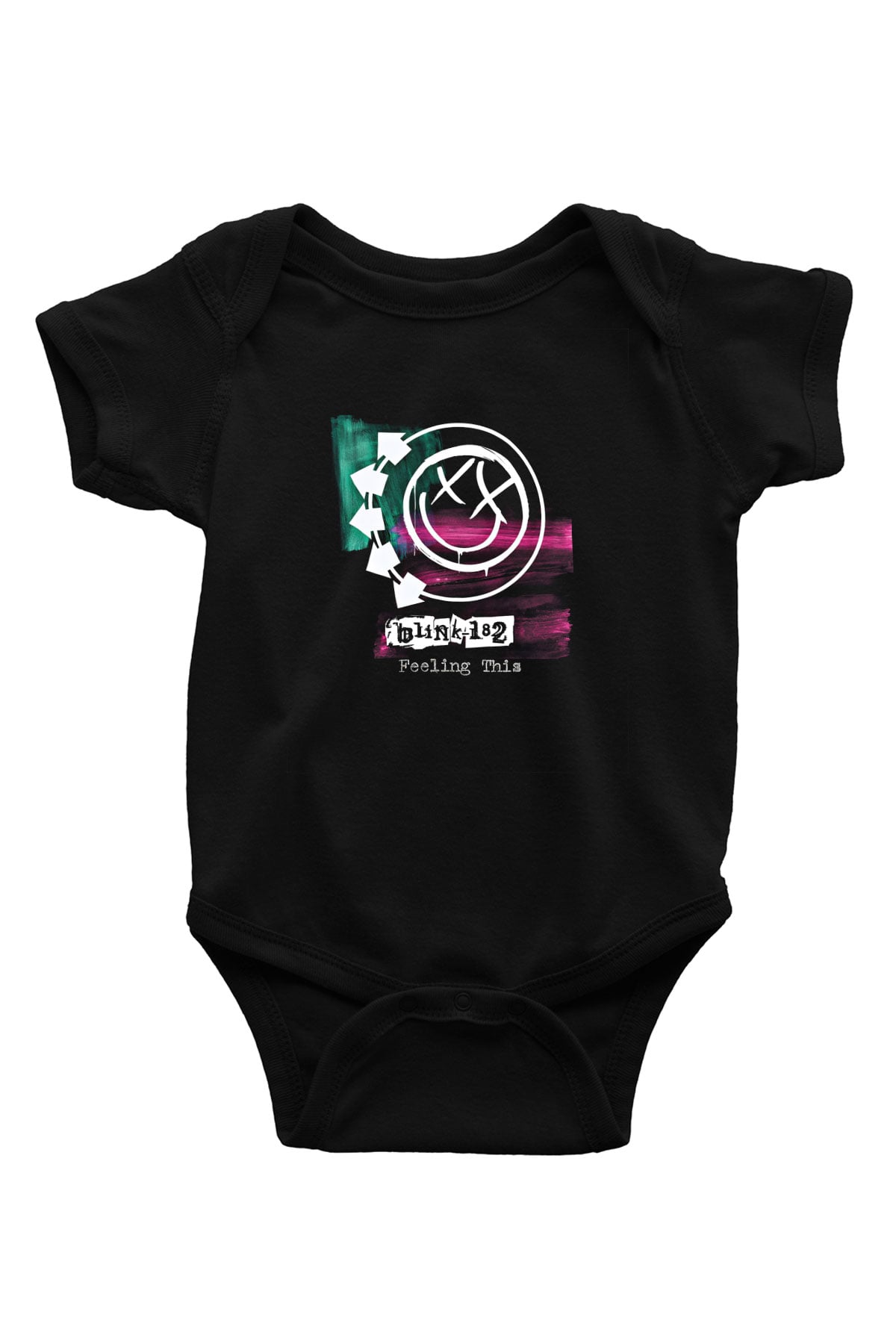 Blink-182 Baskılı Unisex Siyah Bebek Body - Zıbın