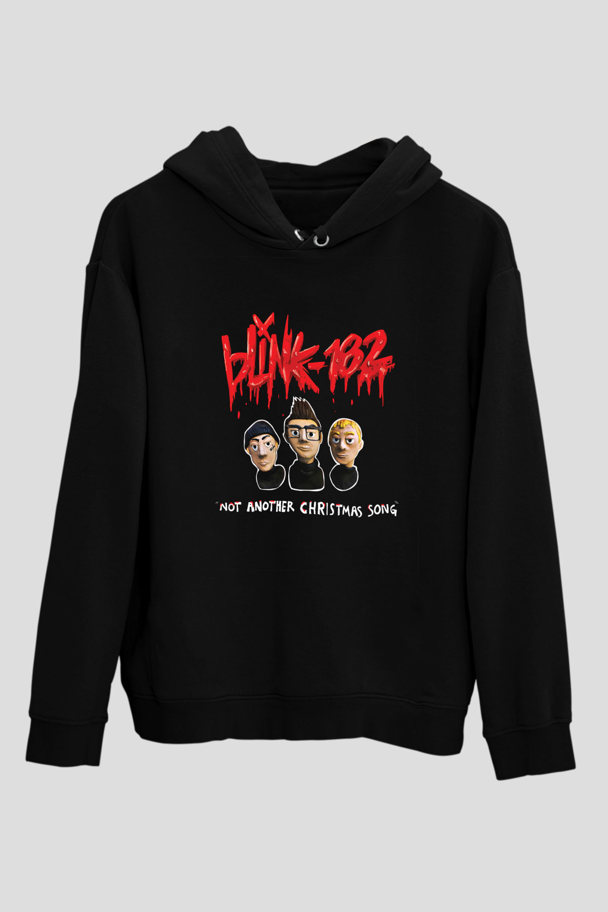 Blink-182 Baskılı Unisex Siyah Hoodie