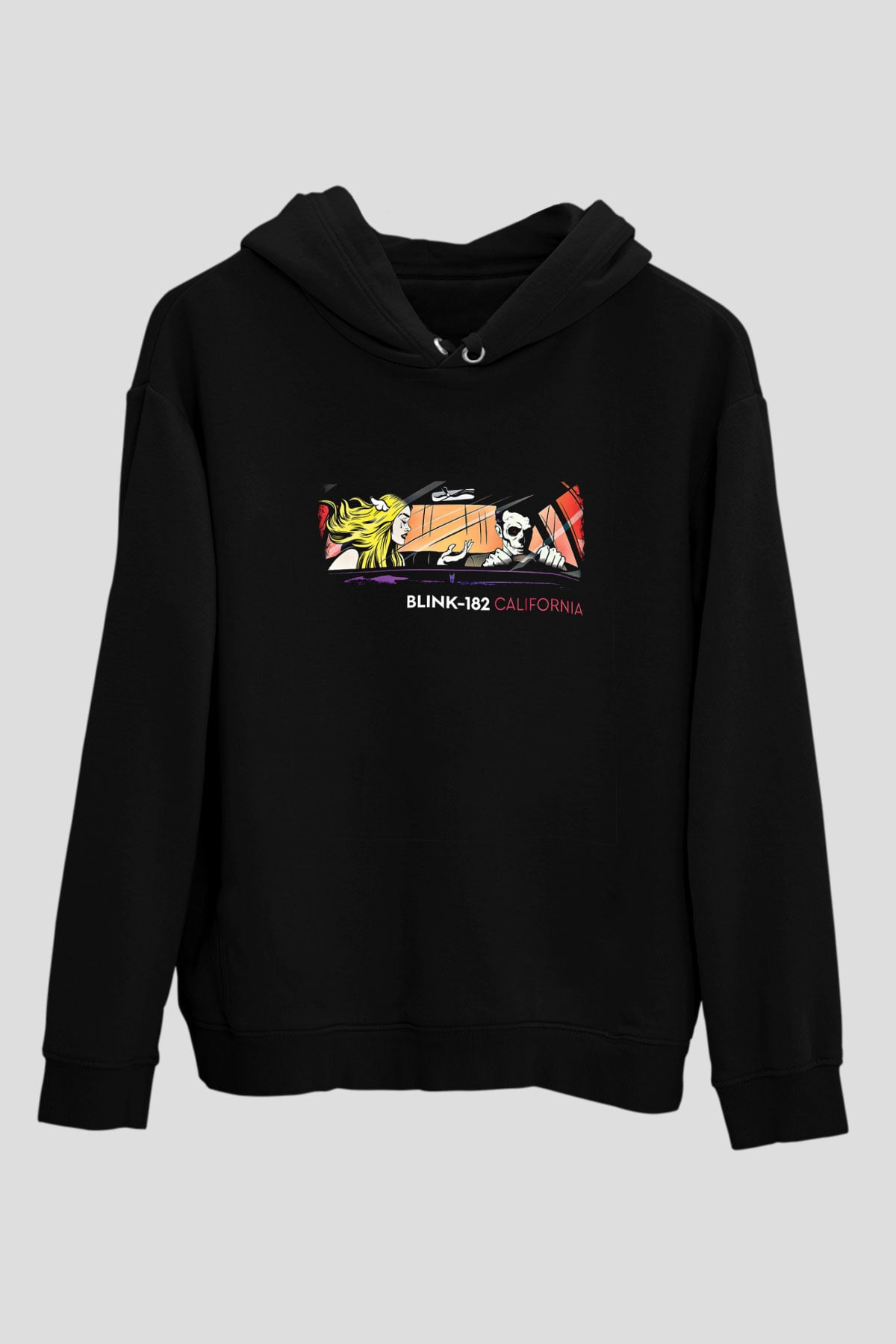 Blink-182 Baskılı Unisex Siyah Hoodie