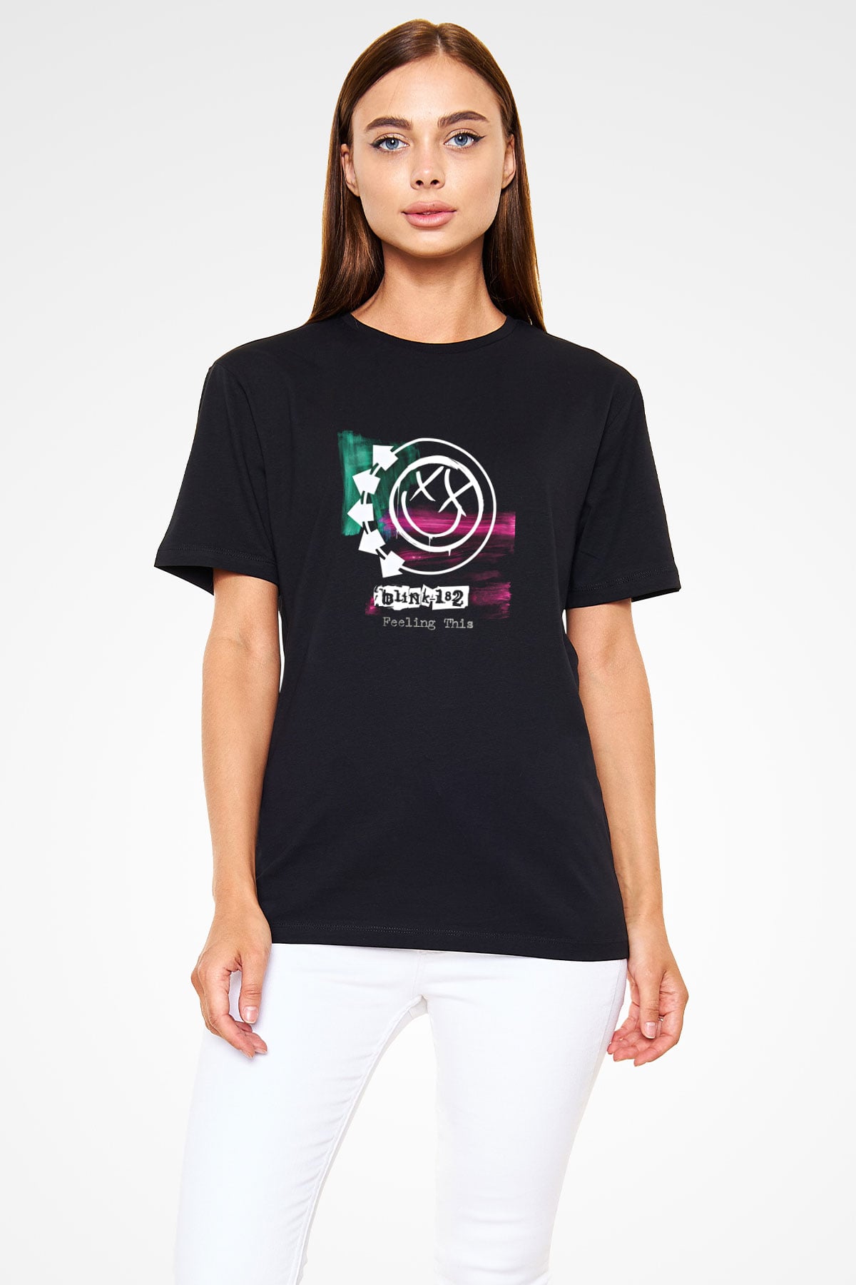 Blink-182 Baskılı Unisex Siyah Tişört