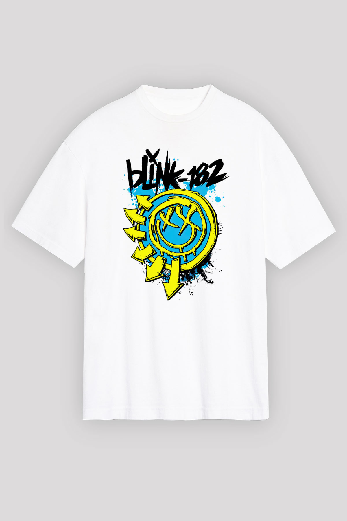 Blink 182 Beyaz Unisex Oversize Tişört T-Shirt