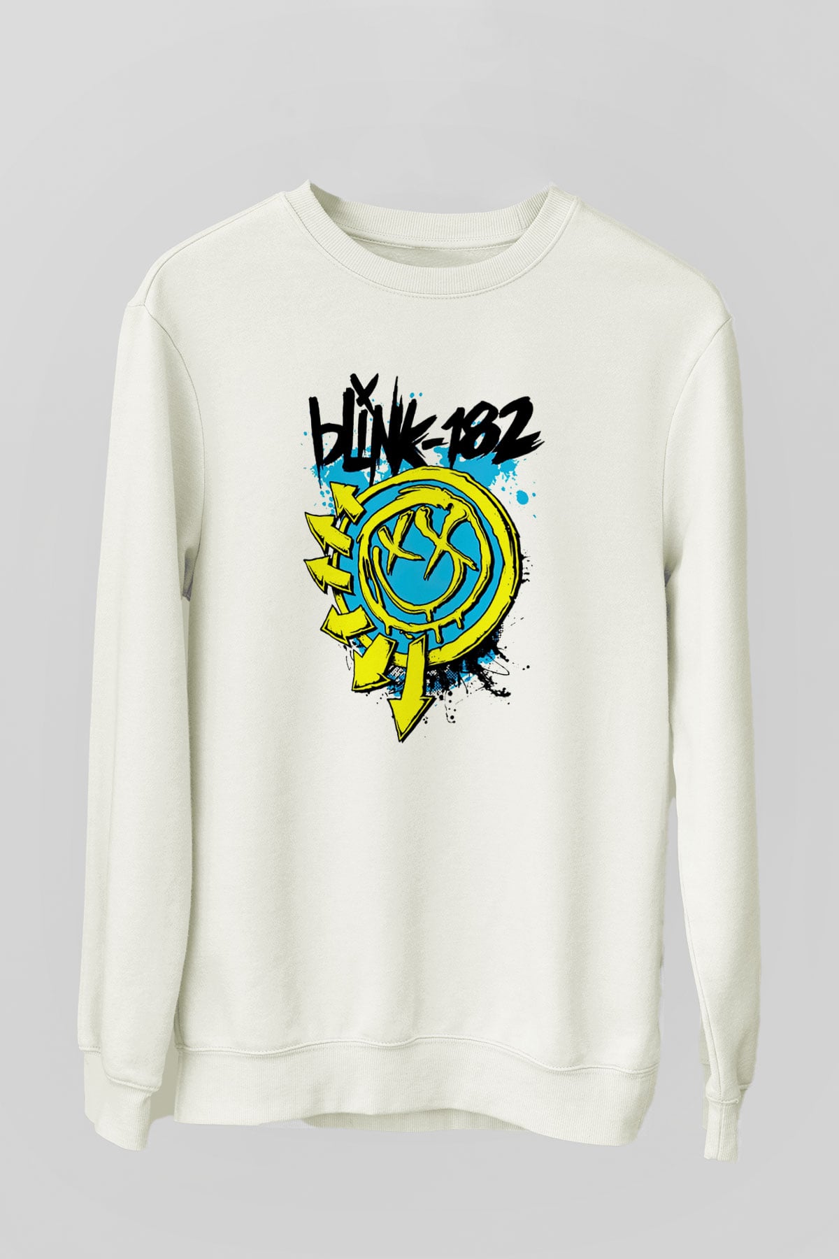 Blink 182 Beyaz Unisex Sweatshirt