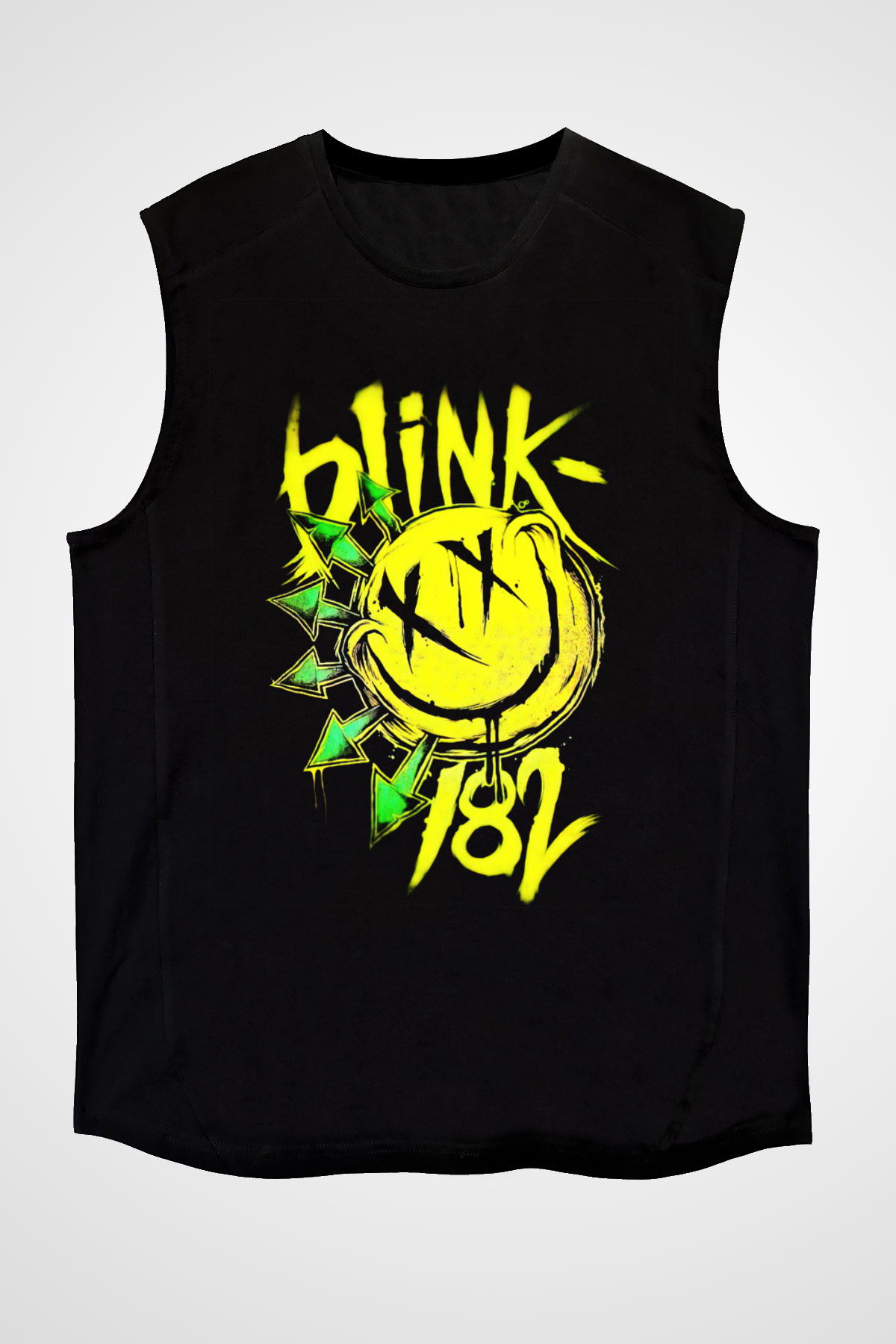 Blink 182 Siyah Unisex Kolsuz Tişört