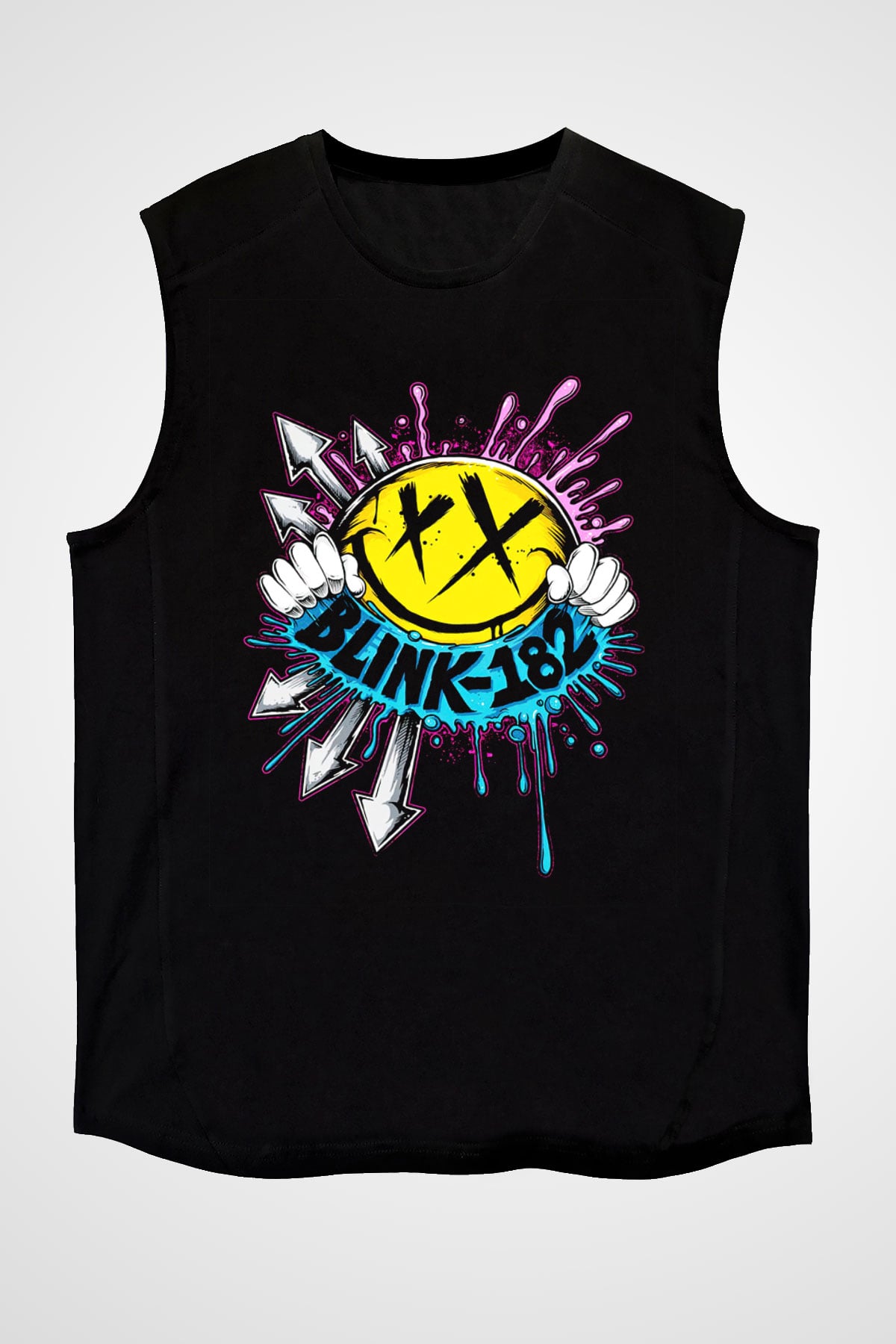 Blink 182 Siyah Unisex Kolsuz Tişört
