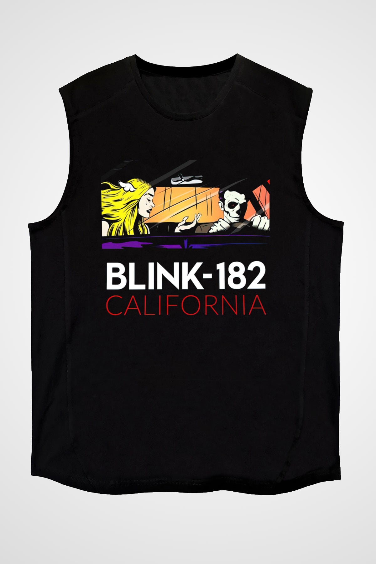 Blink 182 Siyah Unisex Kolsuz Tişört