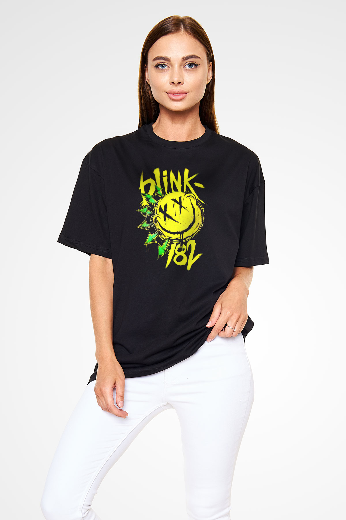 Blink 182 Siyah Unisex Oversize Tişört T-Shirt