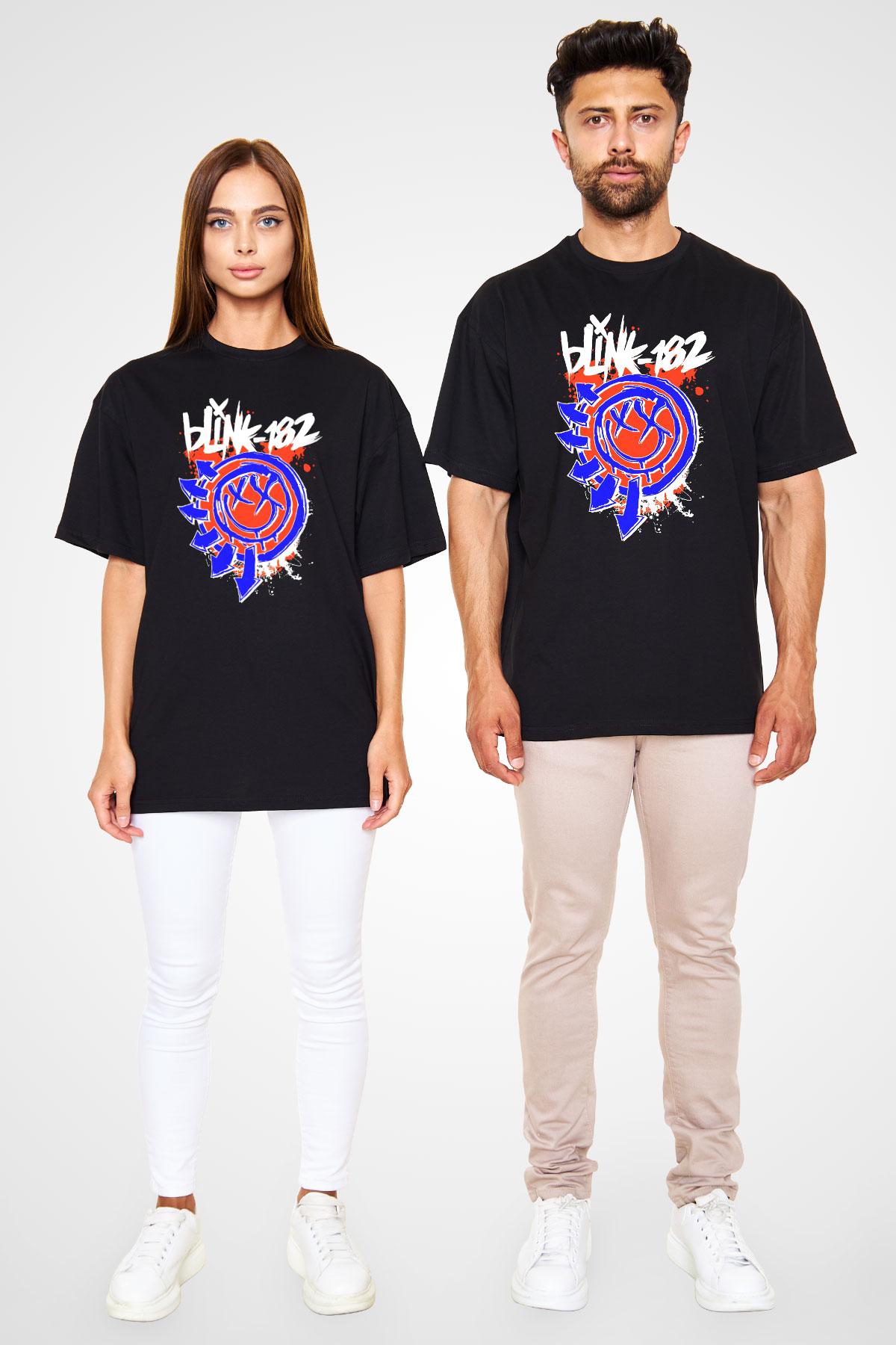 Blink 182 Siyah Unisex Oversize Tişört T-Shirt